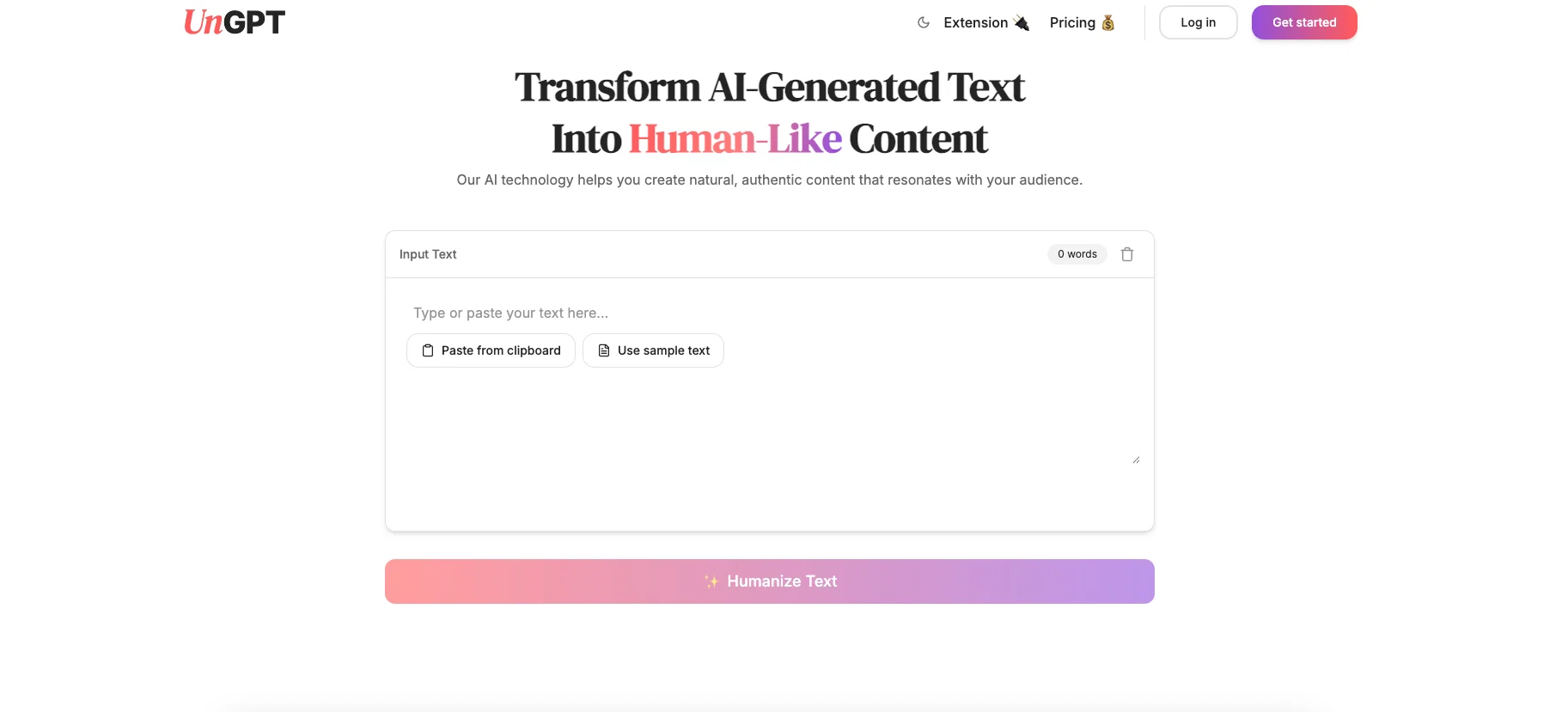 UnGPT screenshot