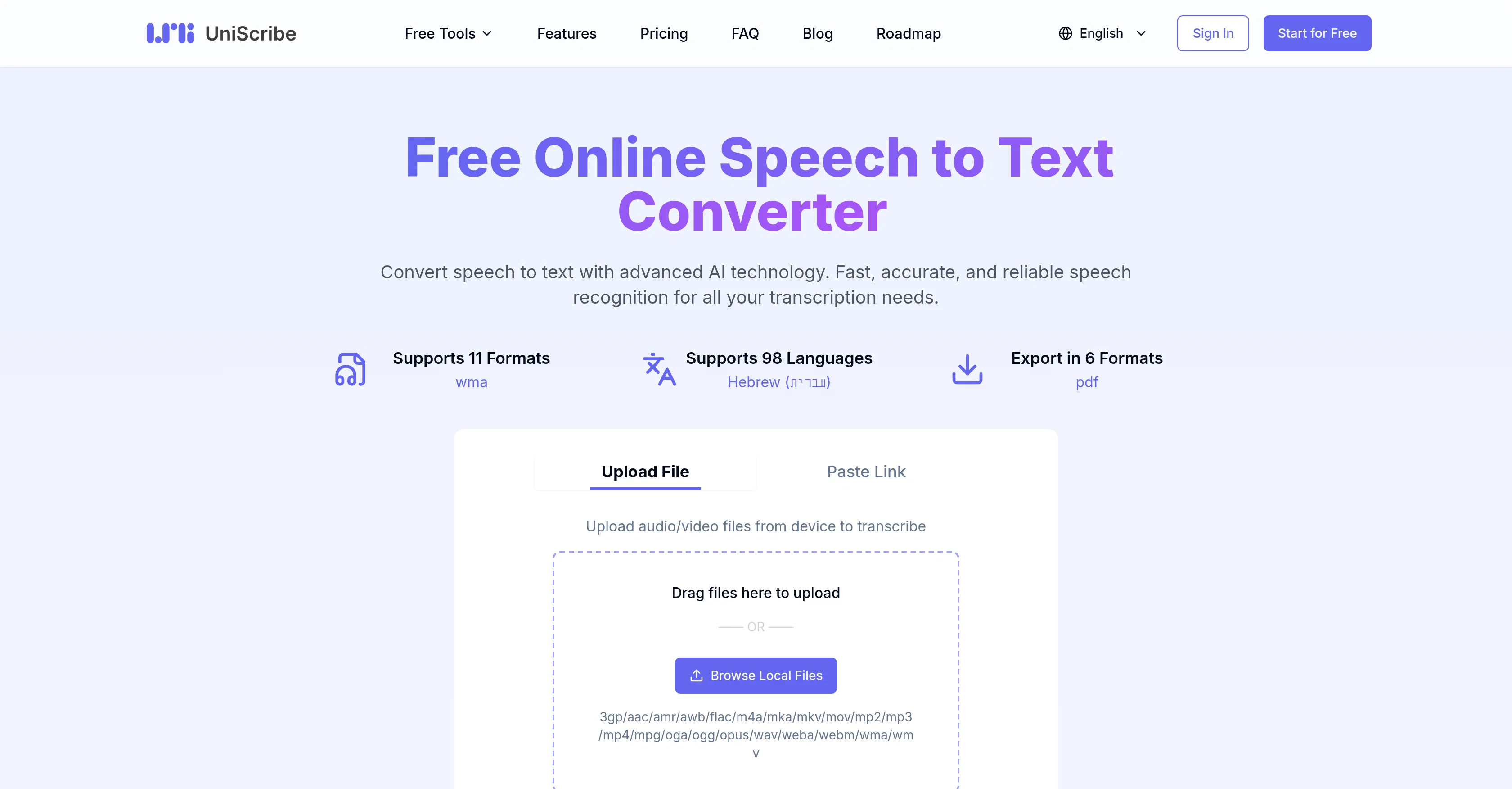 UniScribe screenshot