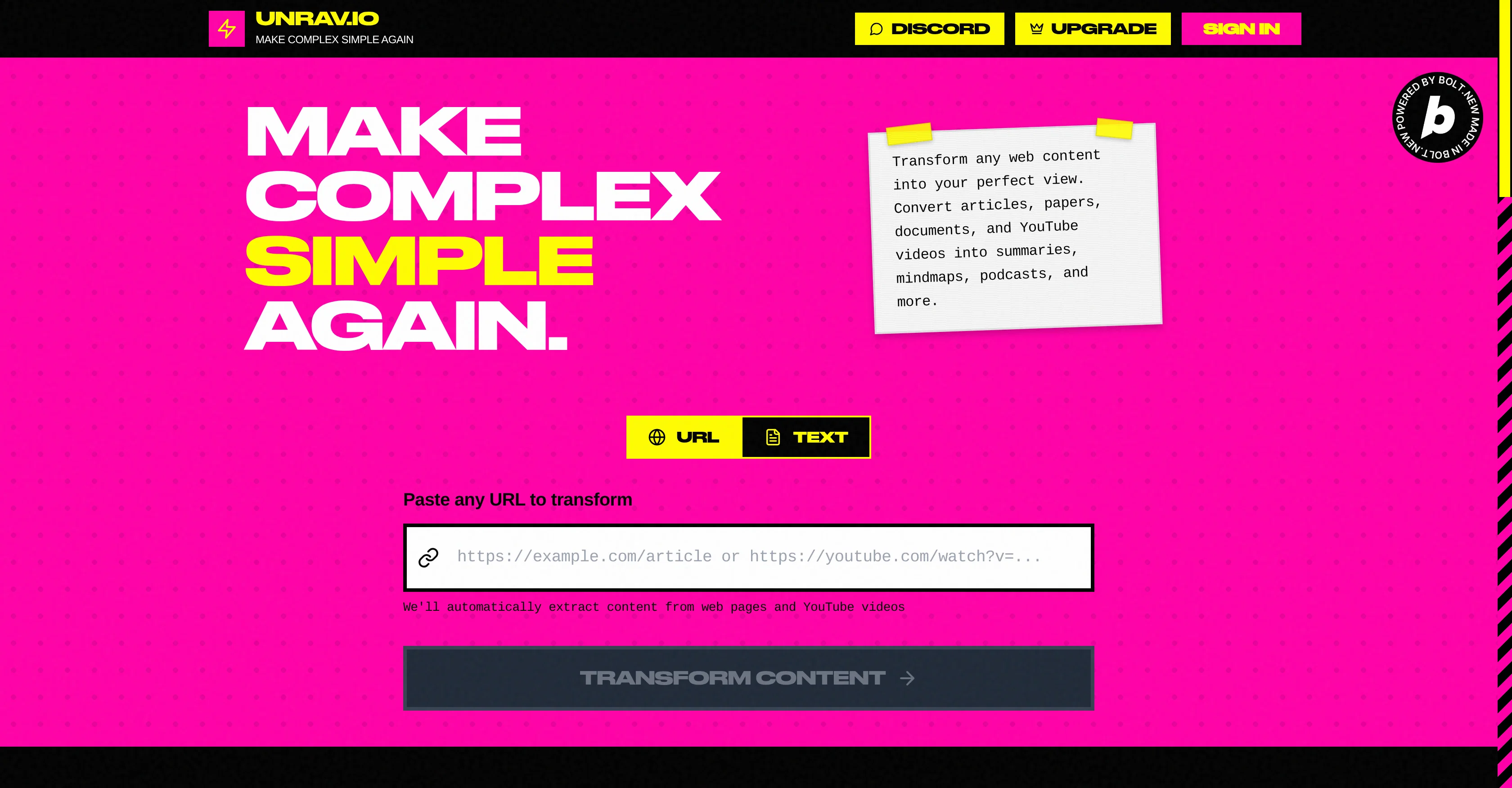 unrav.io screenshot