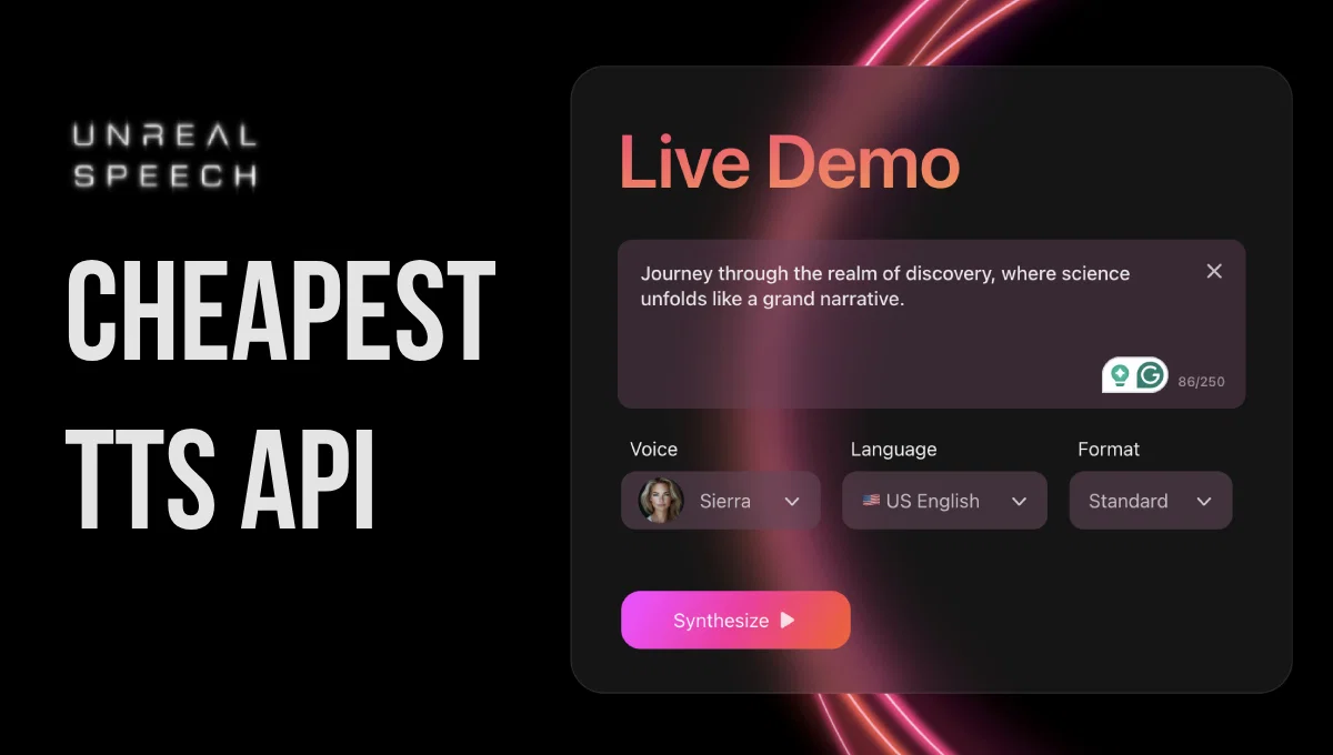 Unreal Speechv8.0 screenshot