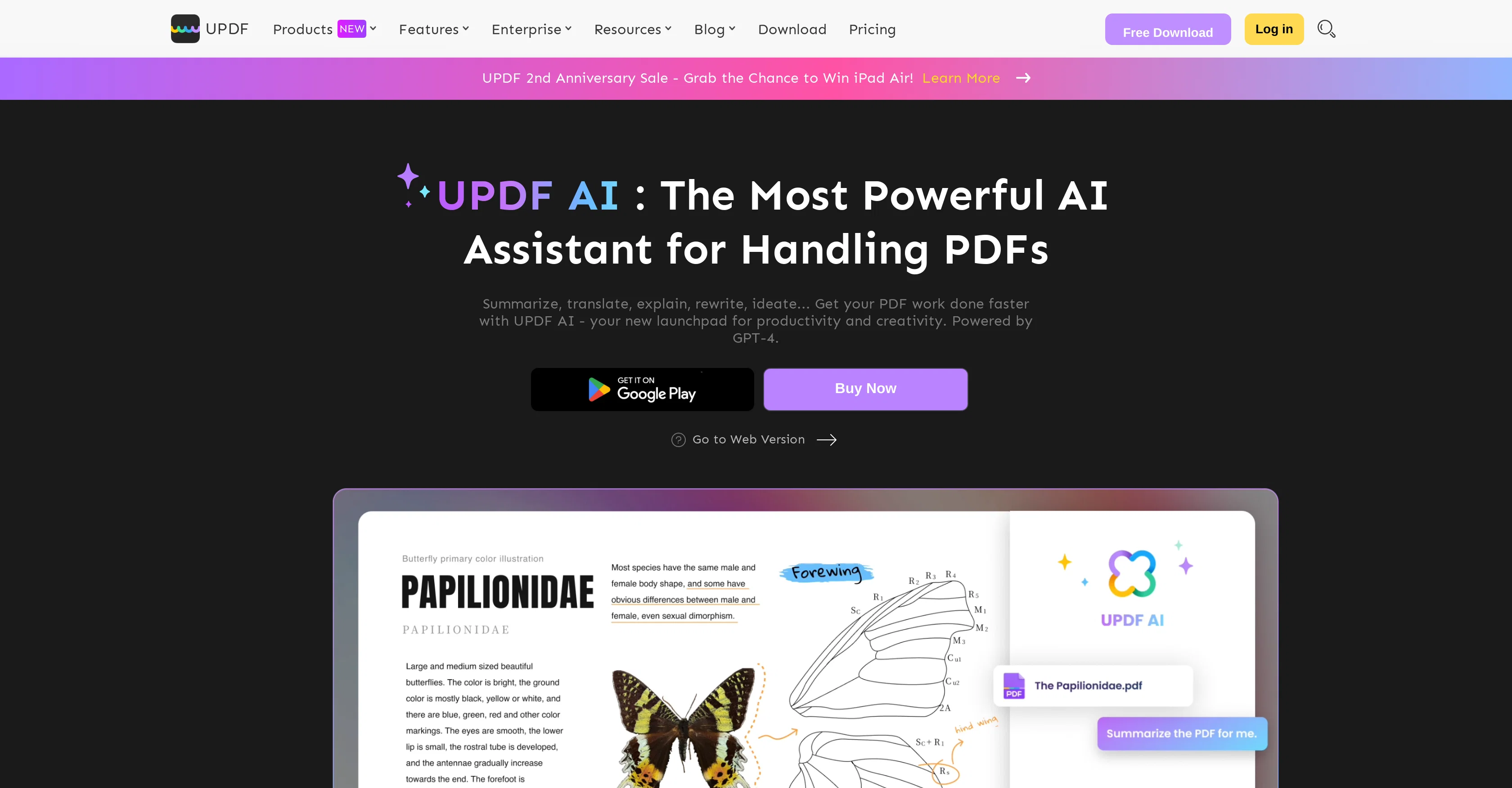 UPDF AI Assistant screenshot