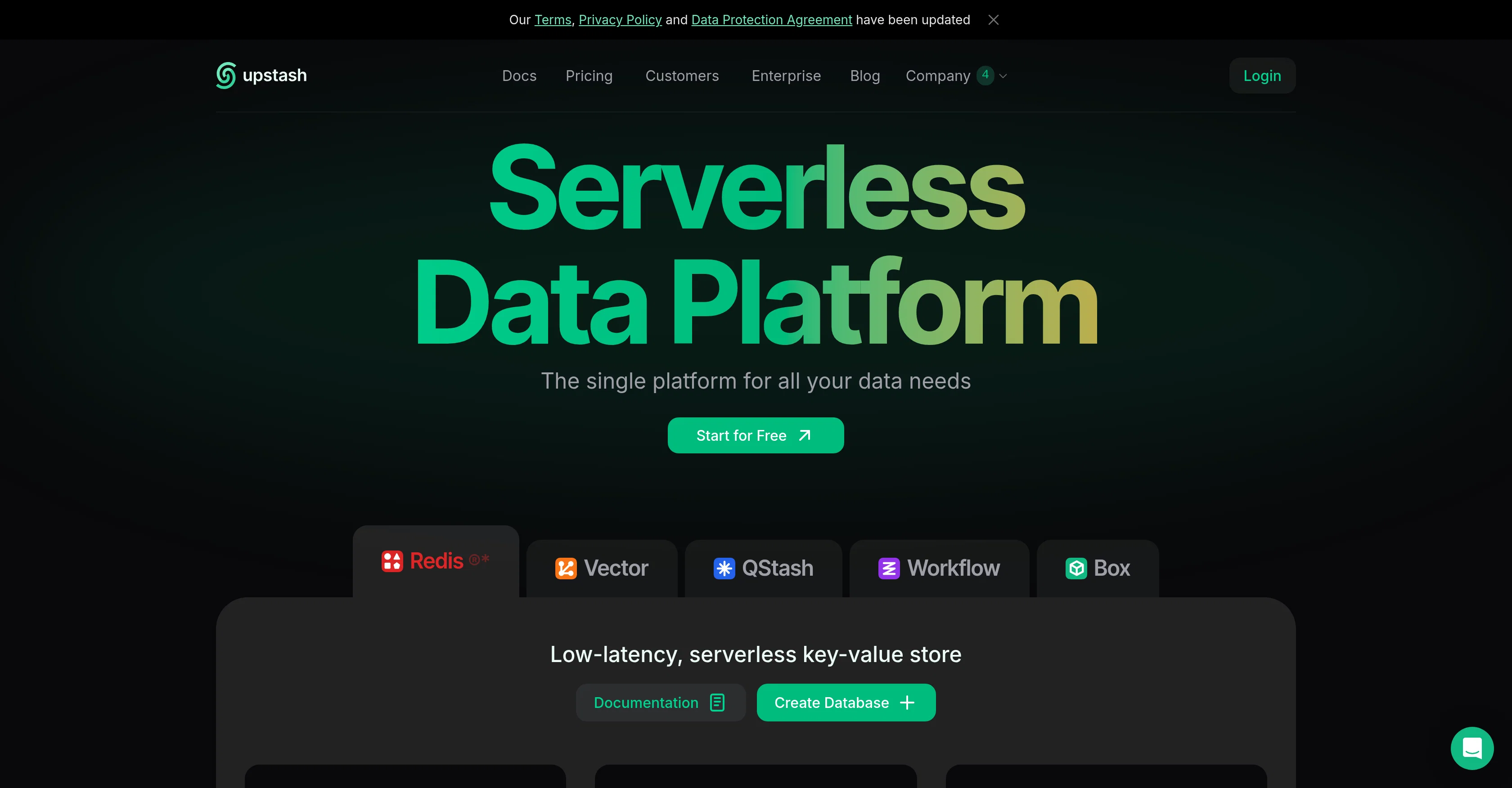 Upstash screenshot