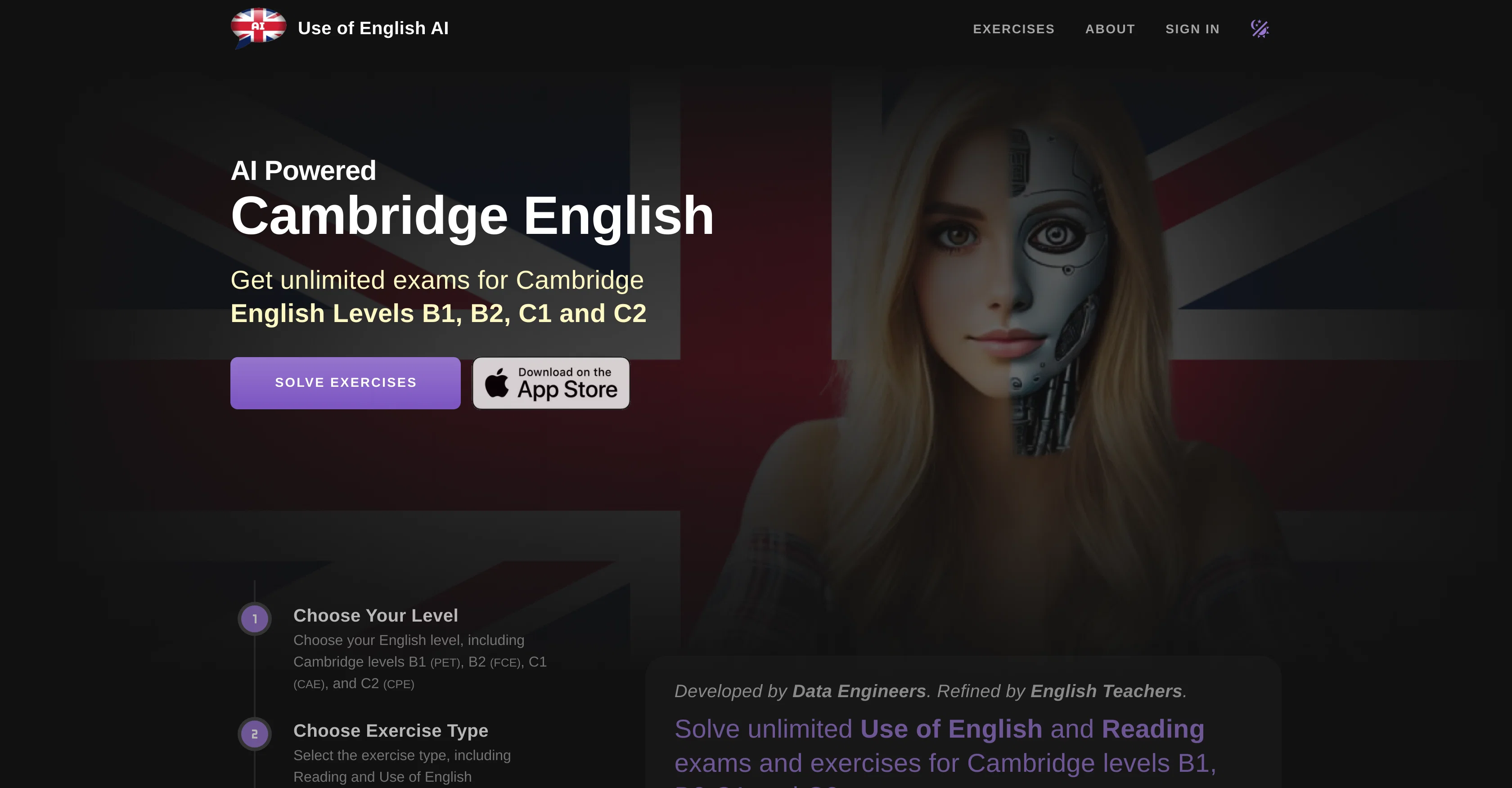 Use of English AI screenshot