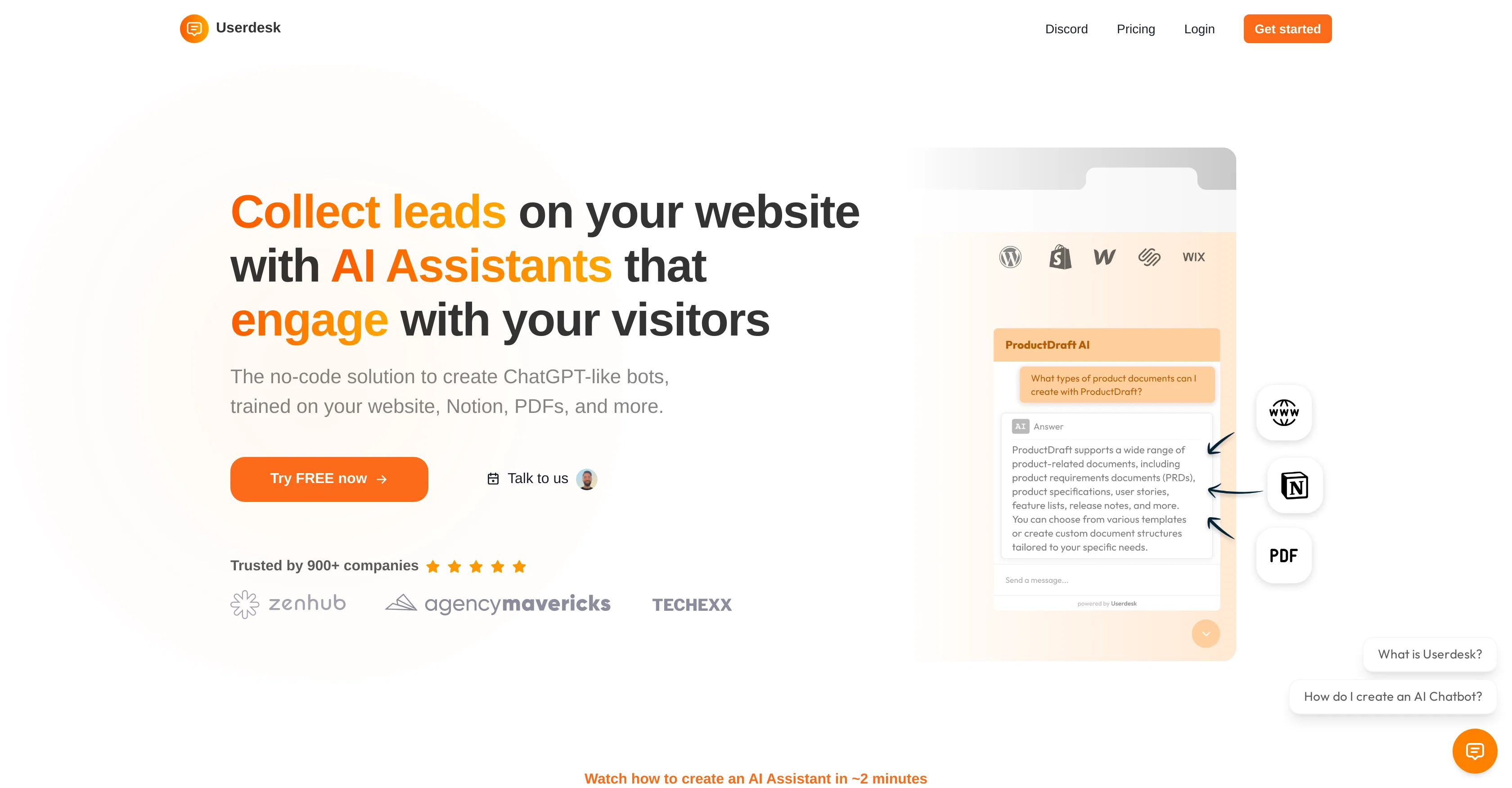 Userdesk screenshot