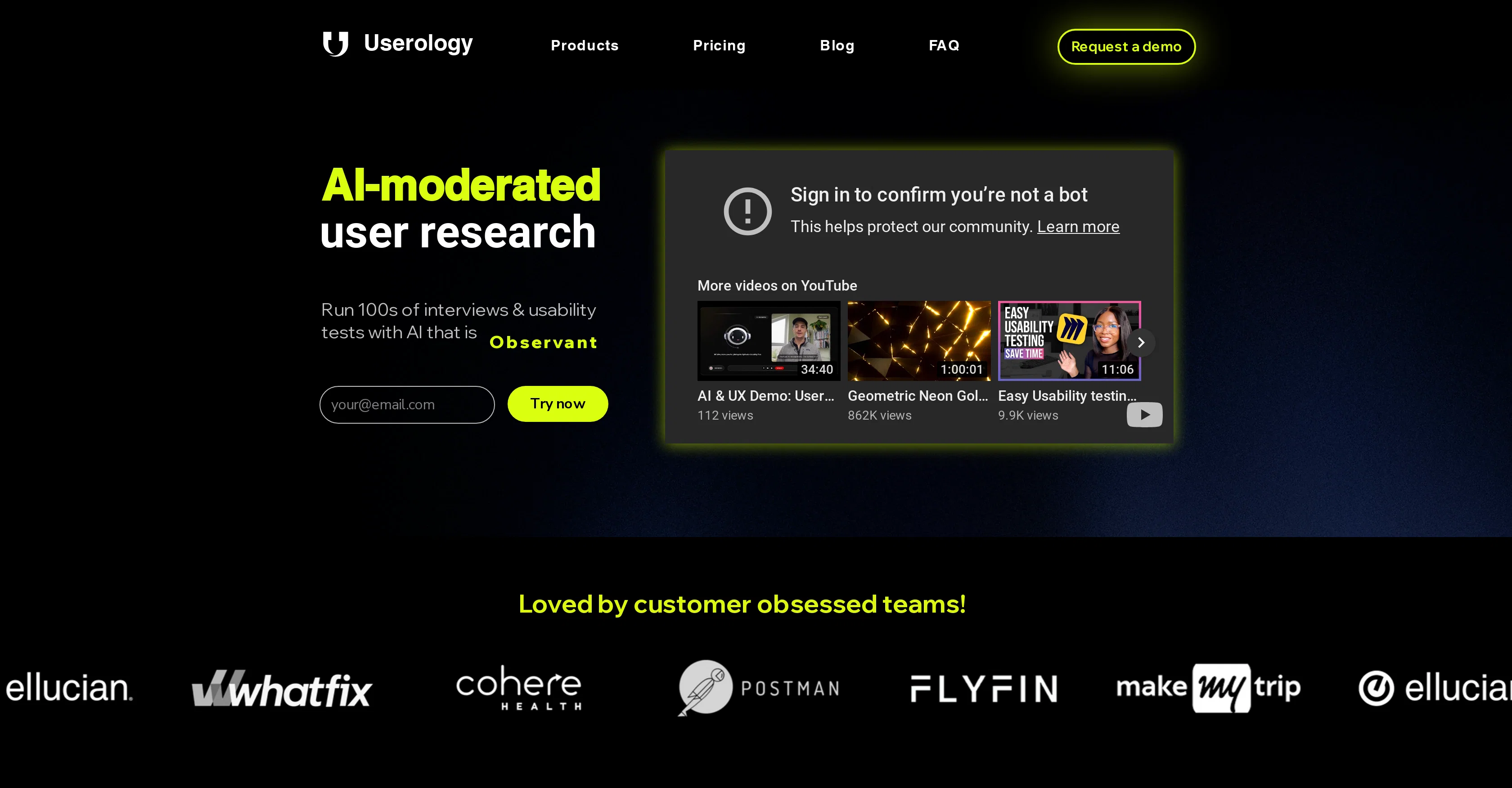 Userology screenshot