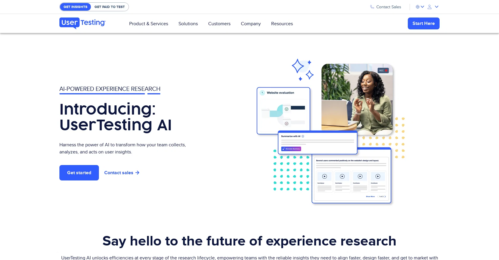UserTesting screenshot