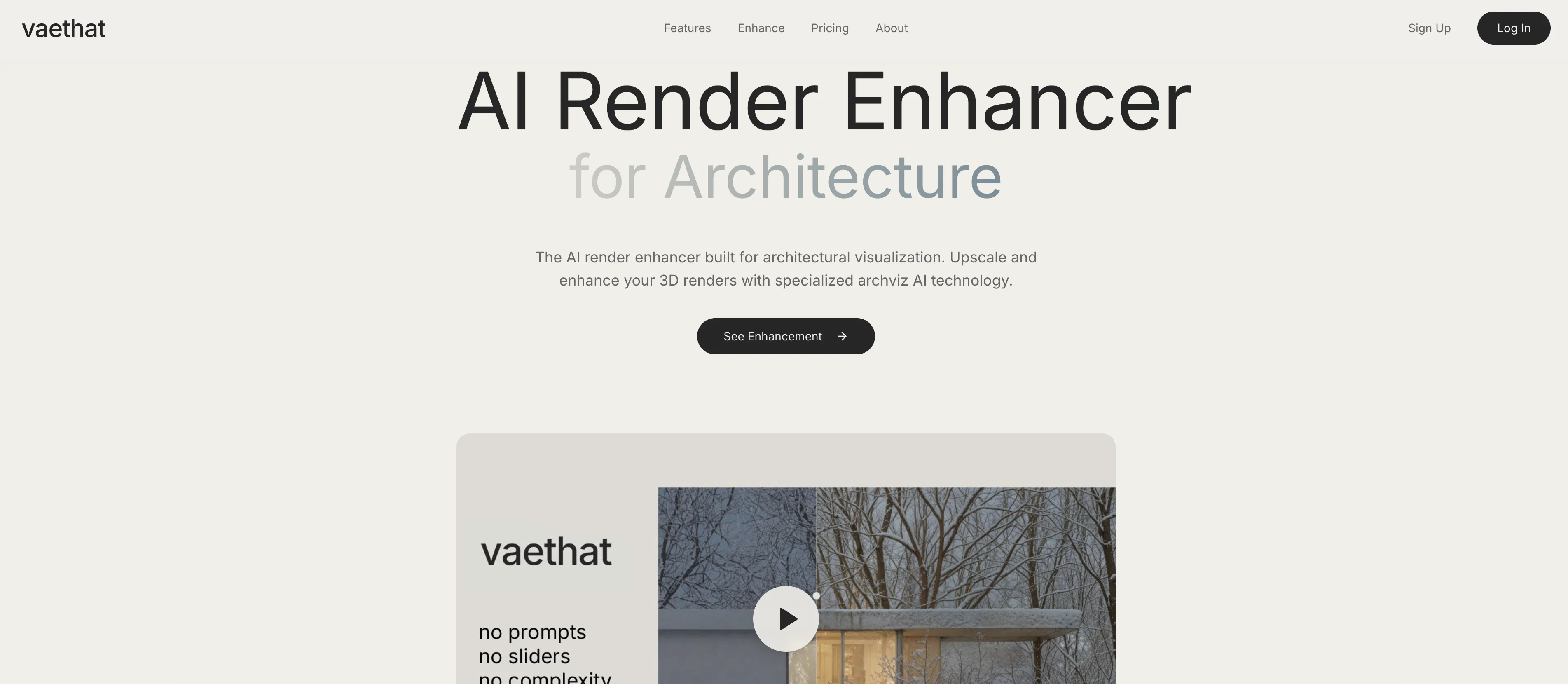 Vaethat - AI Render Enhancer for Architecture Renders screenshot