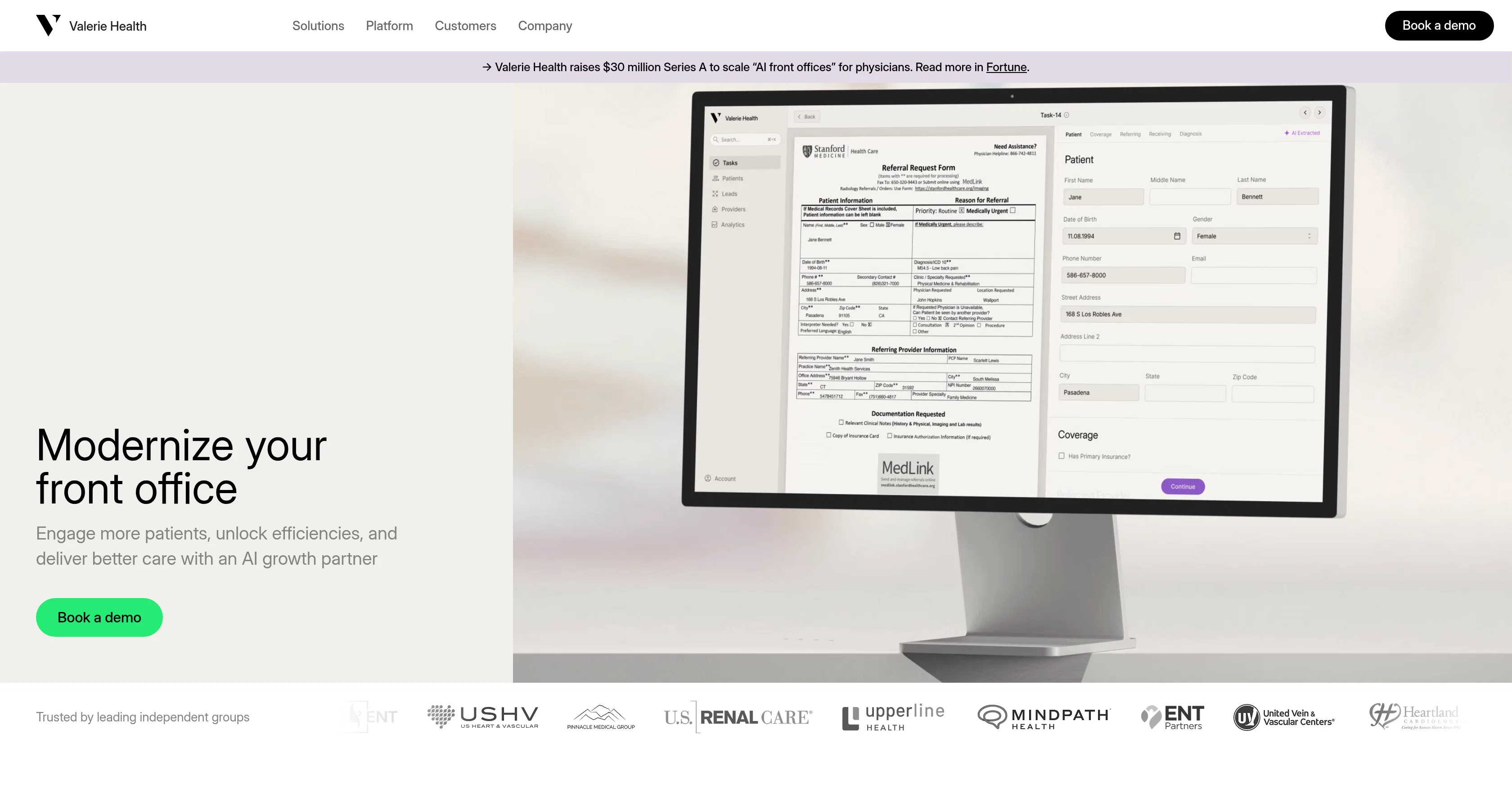 Valerie Health screenshot