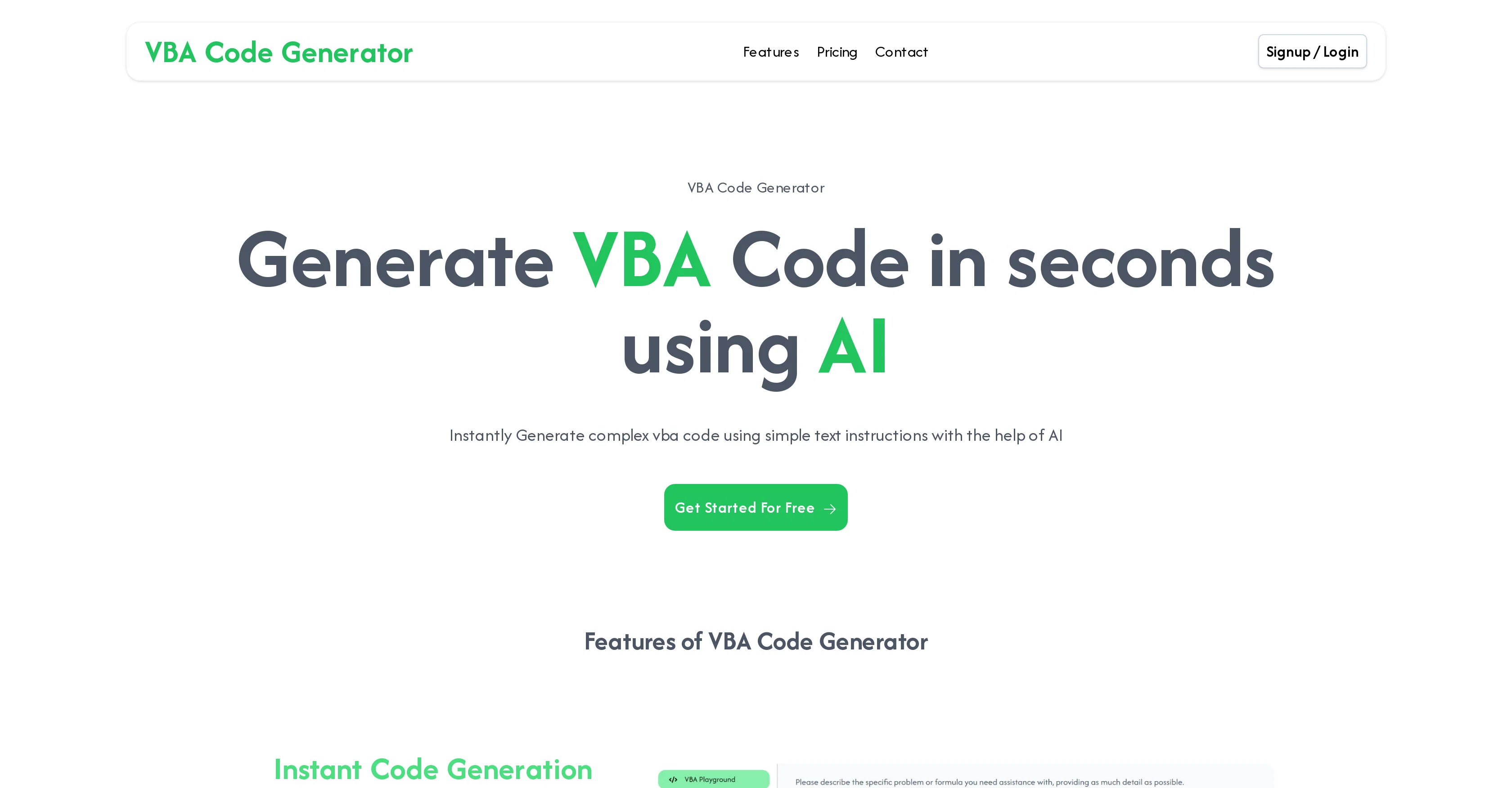 VBA Code Generator screenshot
