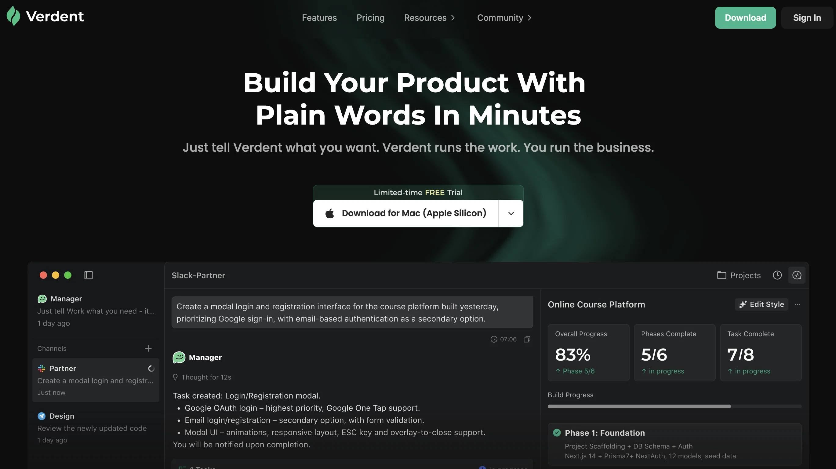 Verdent2.0.0 screenshot