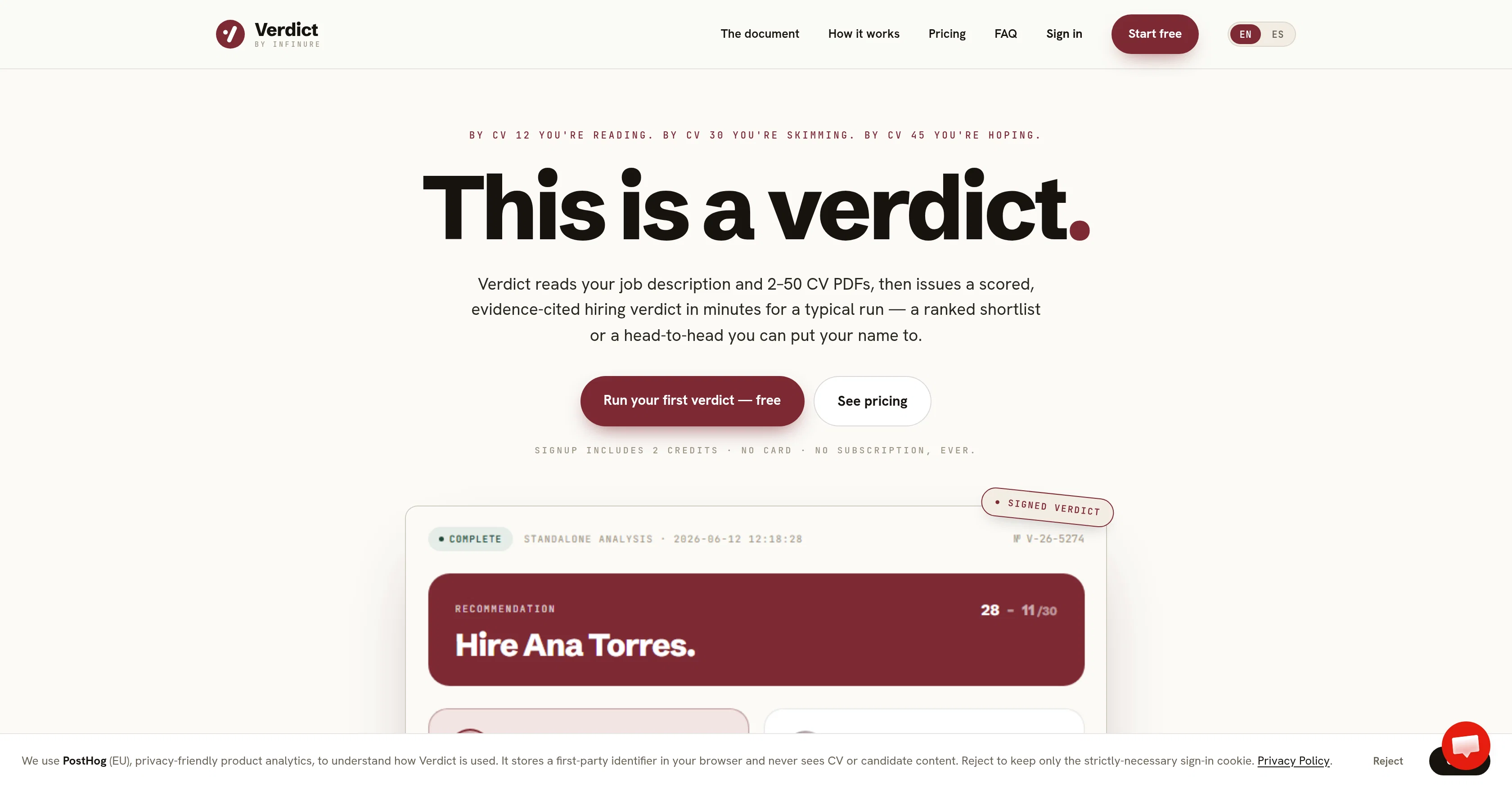 Verdict screenshot