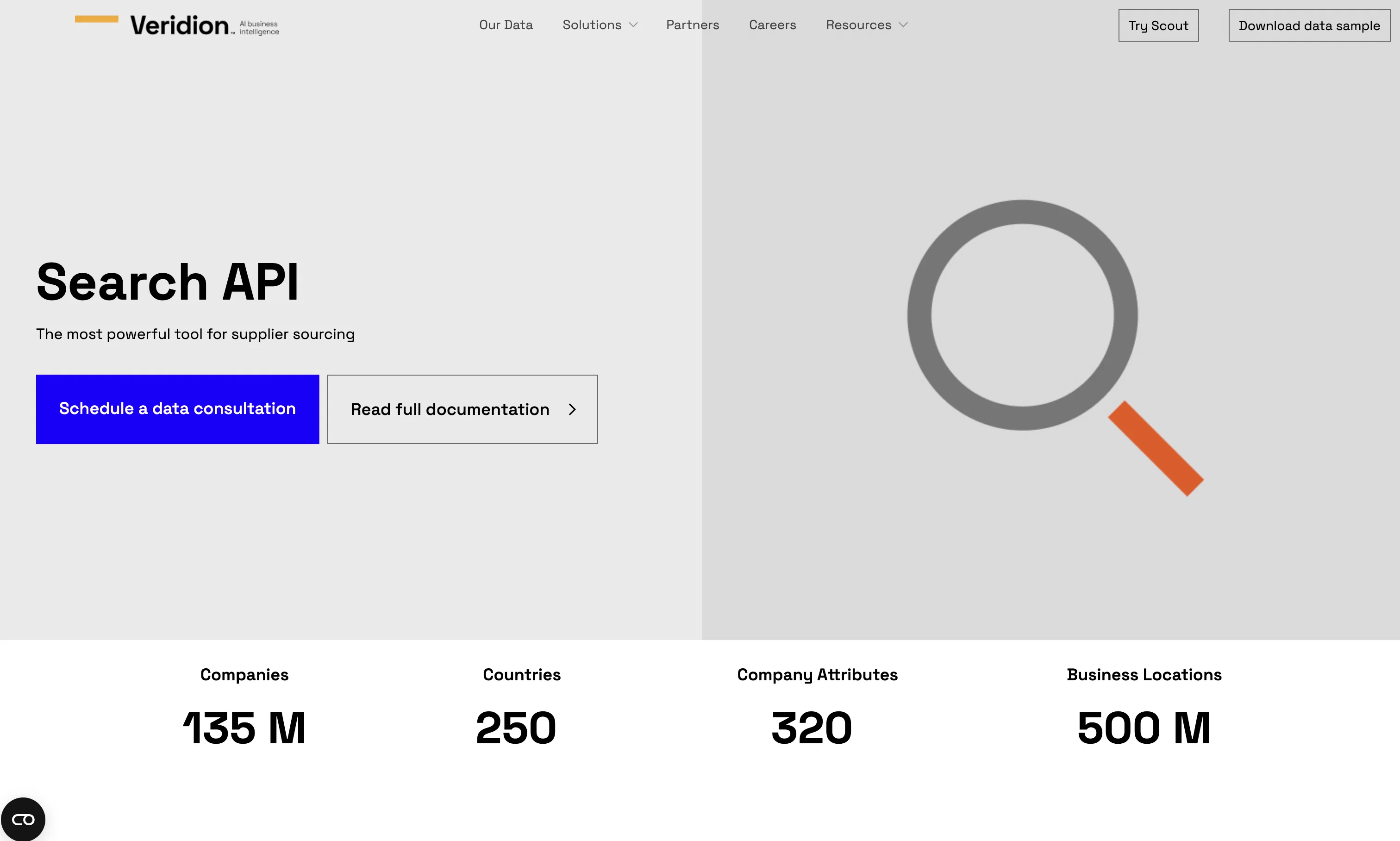 Veridion Search API screenshot
