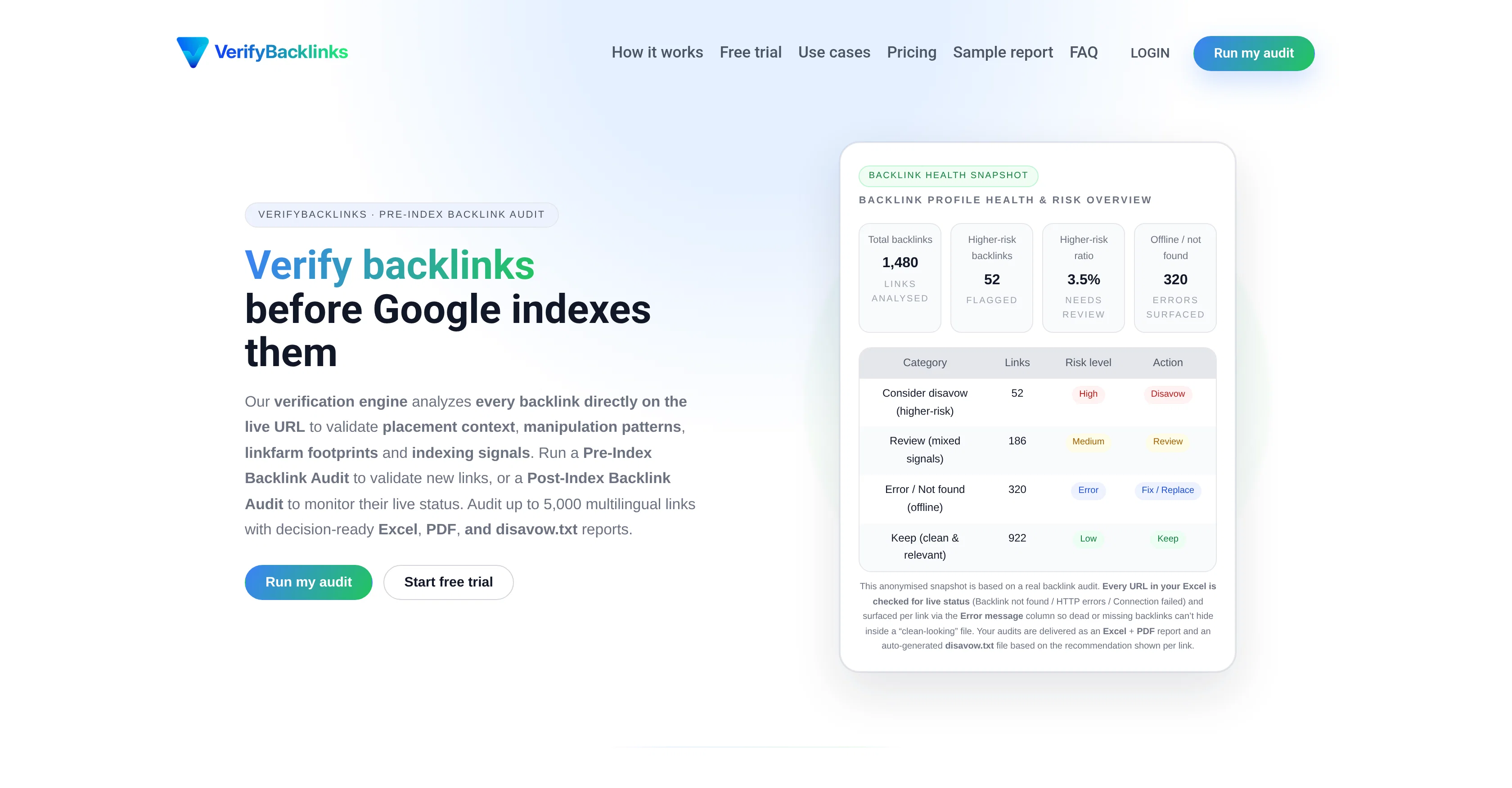 Verify Backlinks screenshot