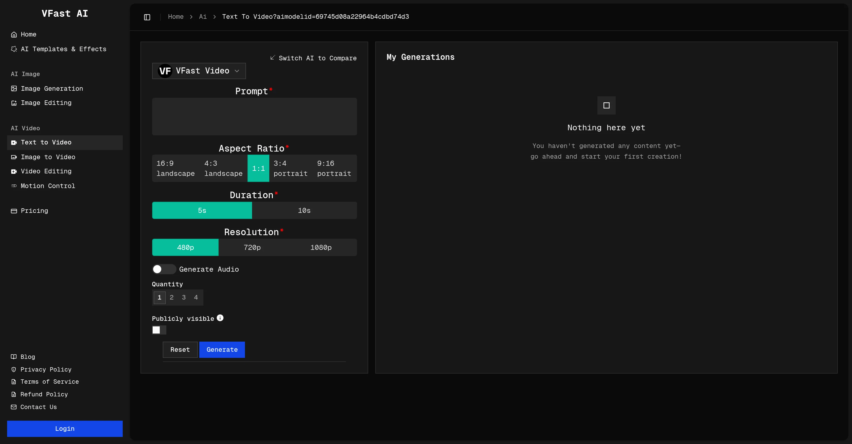 VFast Text2Video screenshot