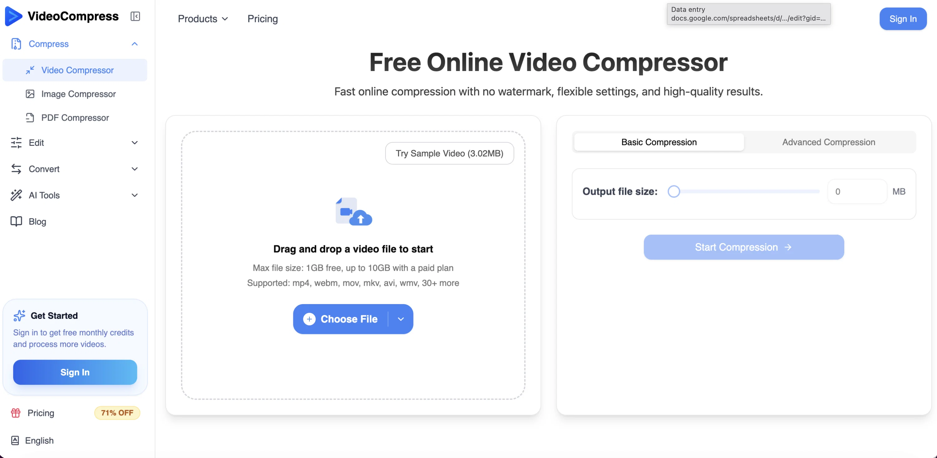 Video Compress AI screenshot