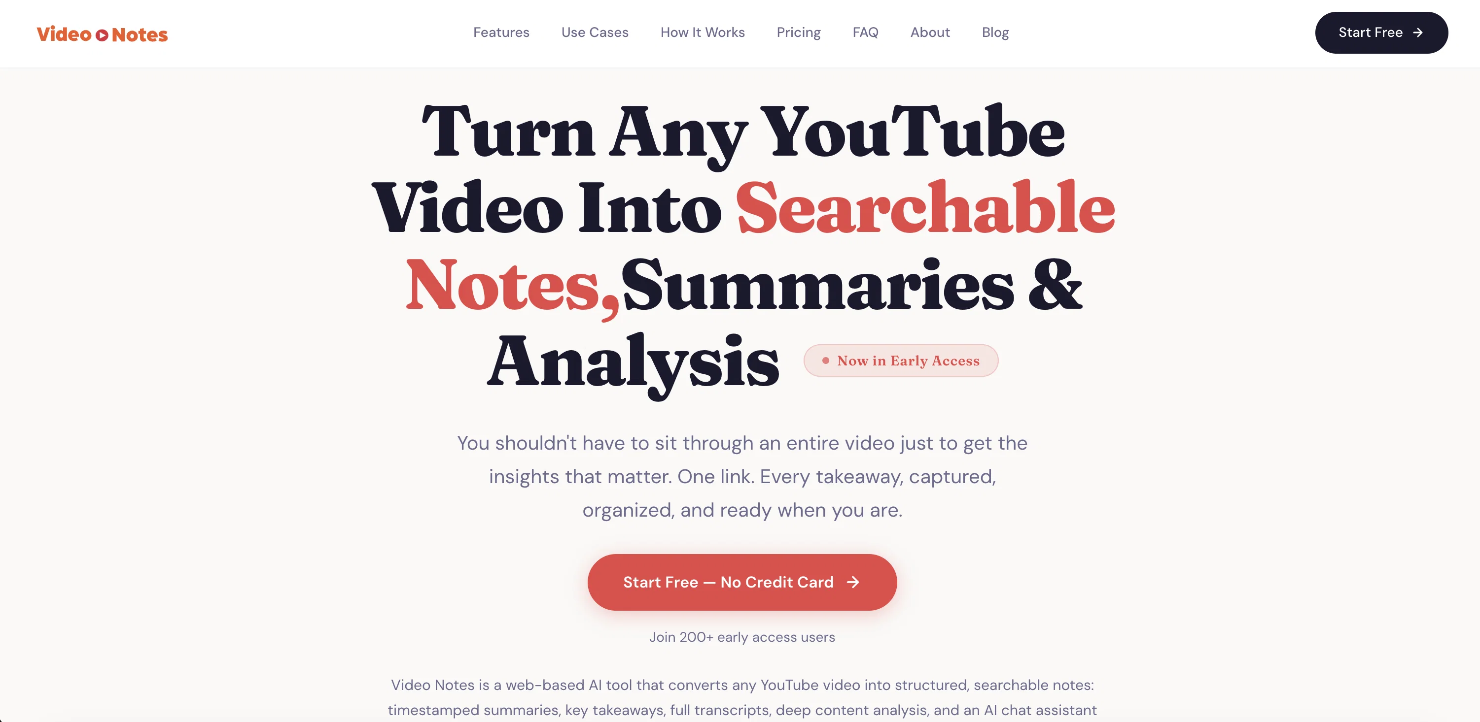 Video Notes screenshot