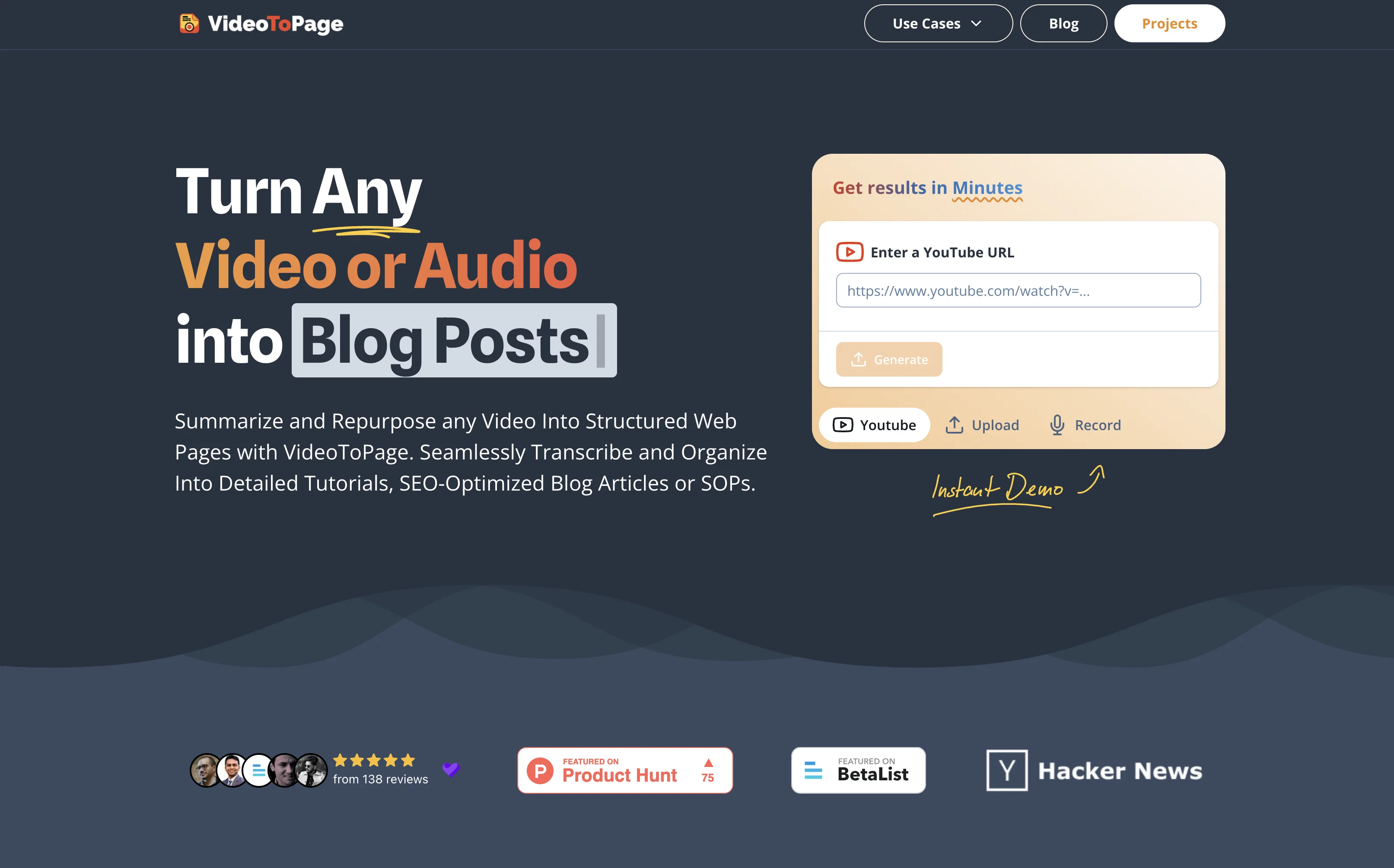 VideoToPage screenshot