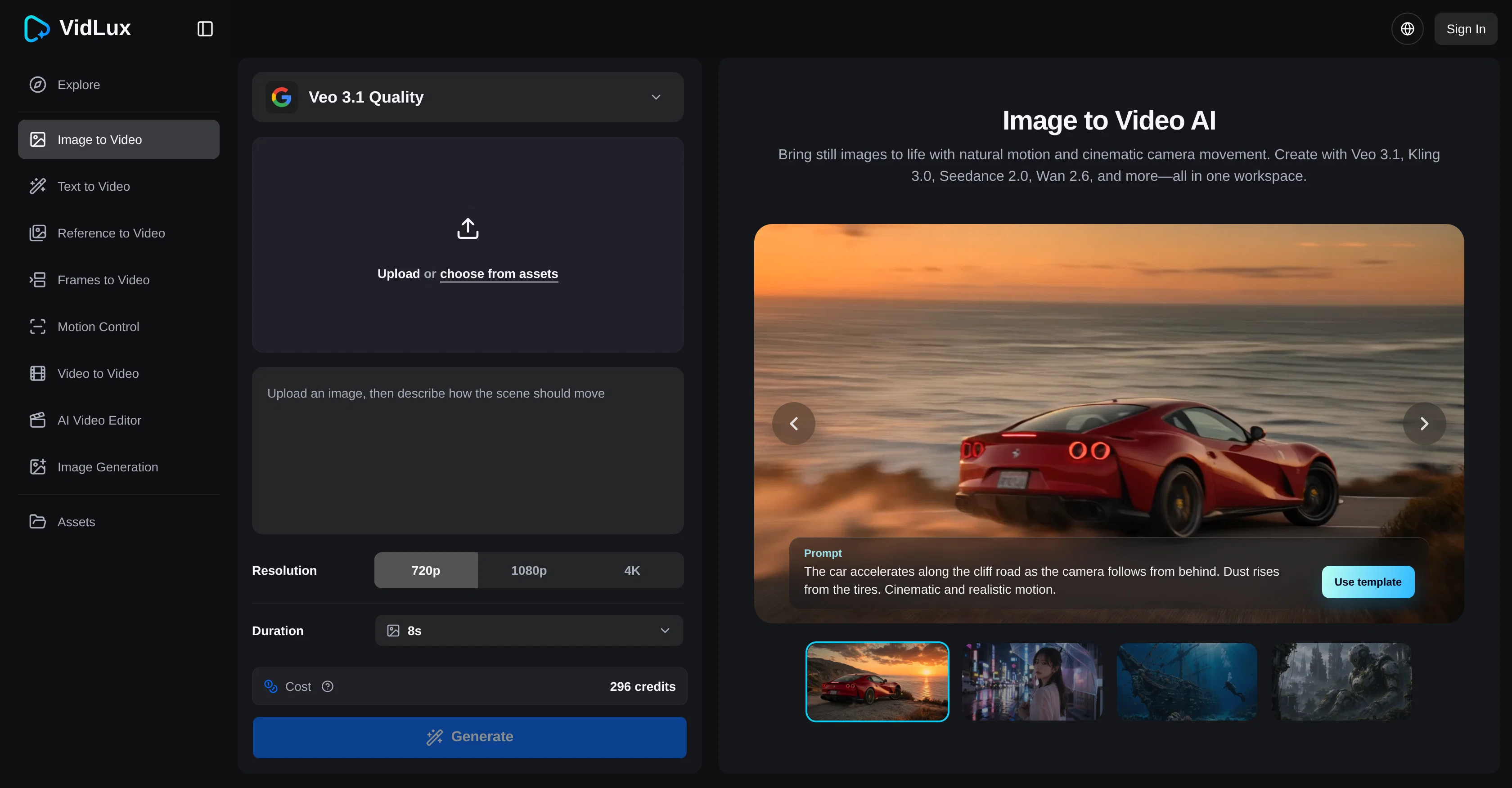VidLux - Image to Video AI screenshot