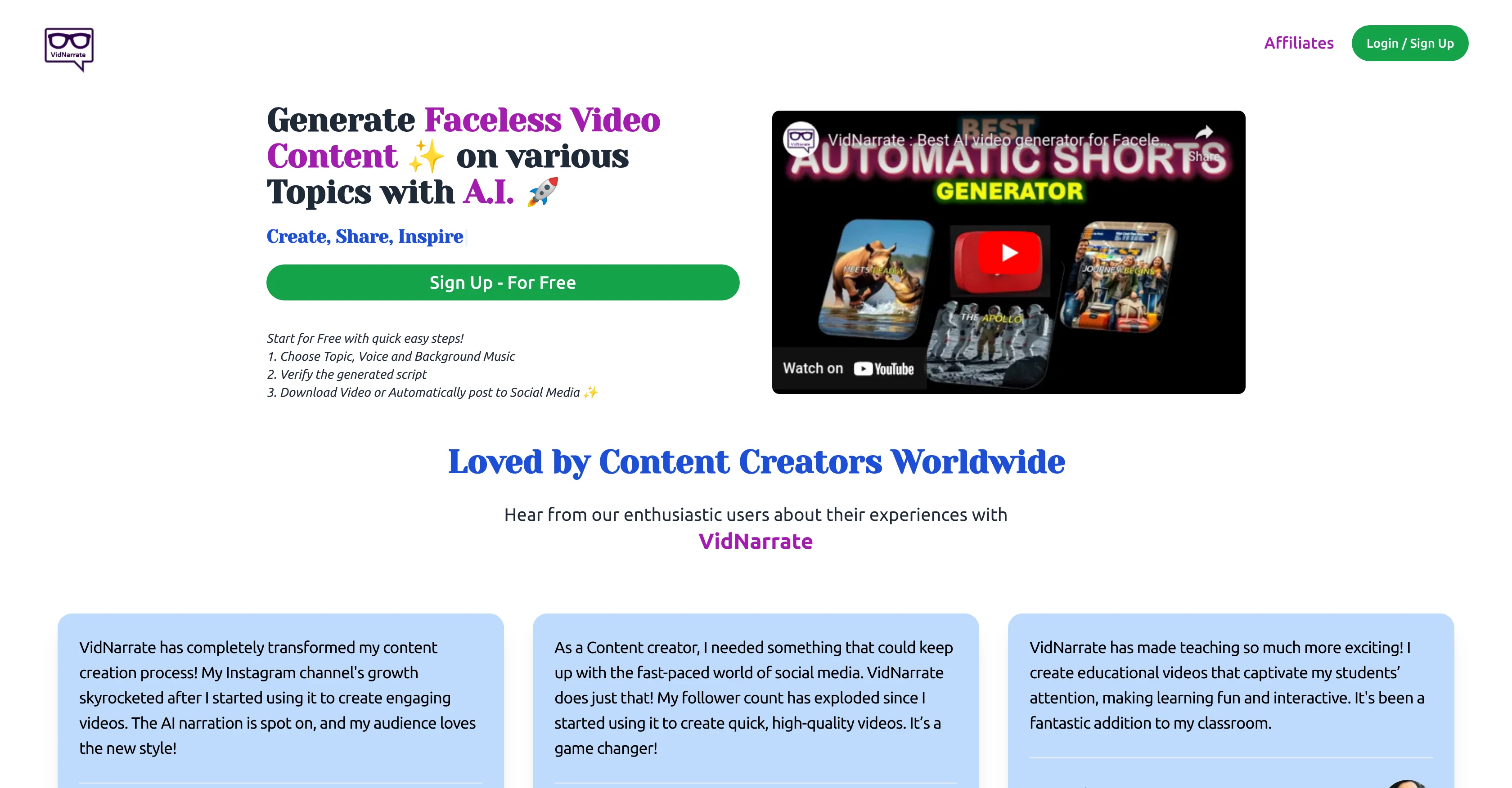 VidNarrate screenshot