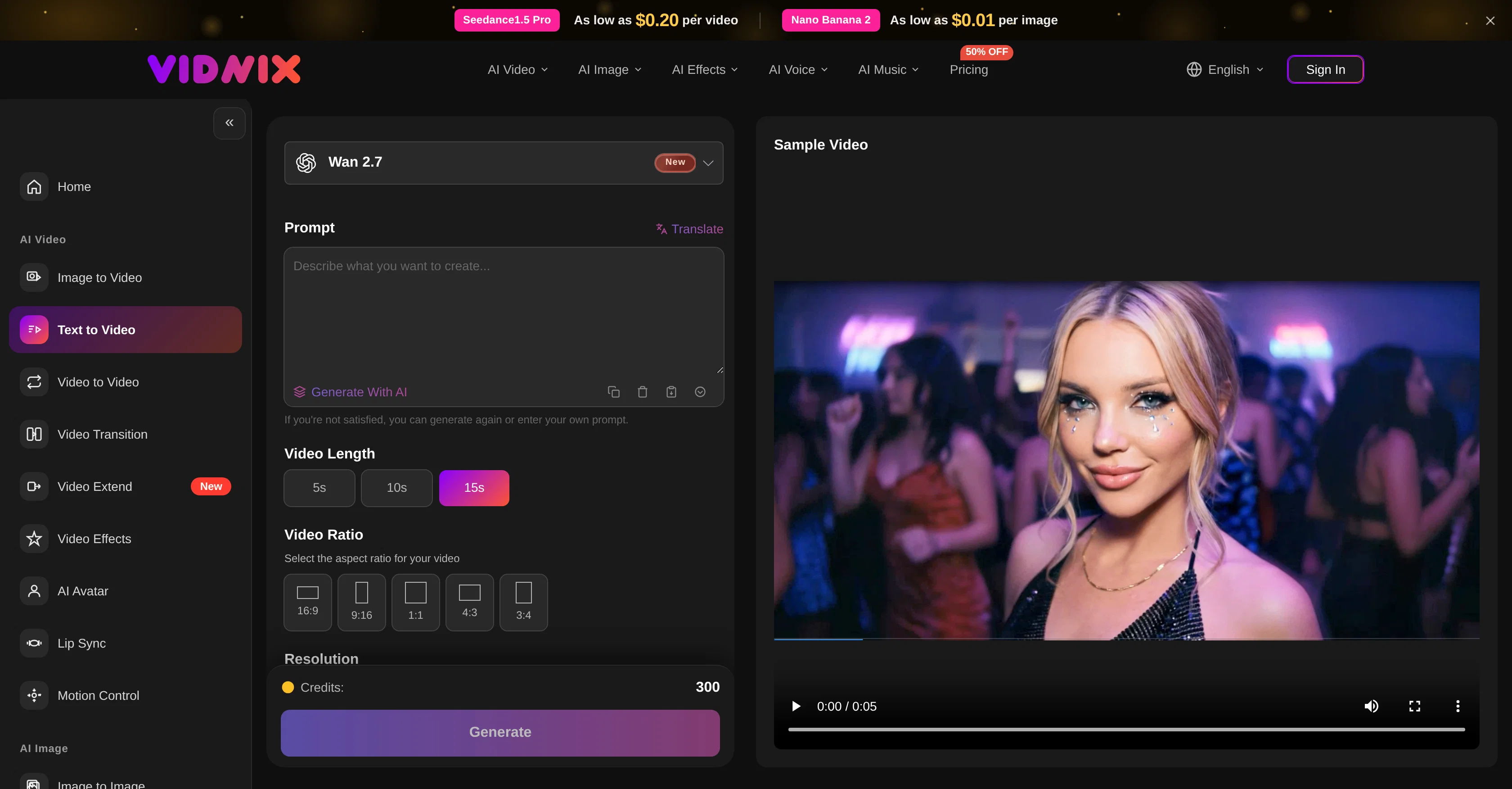 Vidnix | AI Text to Video Generator screenshot