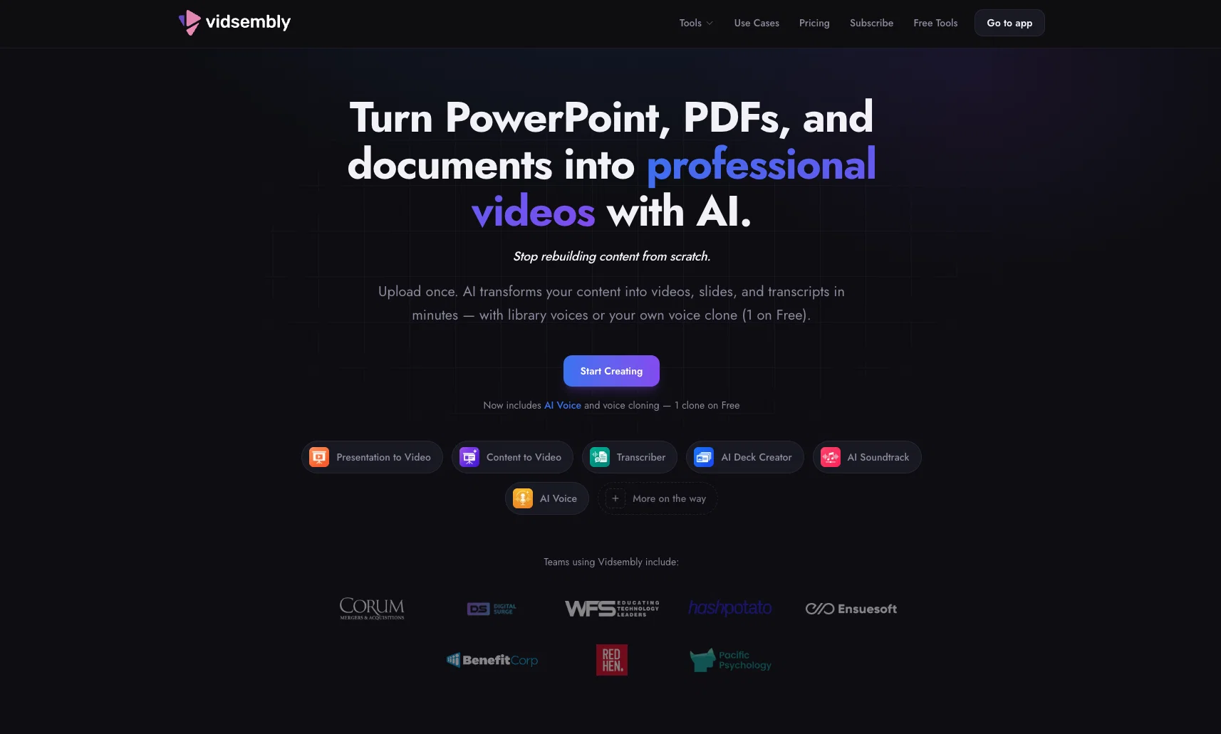 Presentation to Videov2.0.0 screenshot