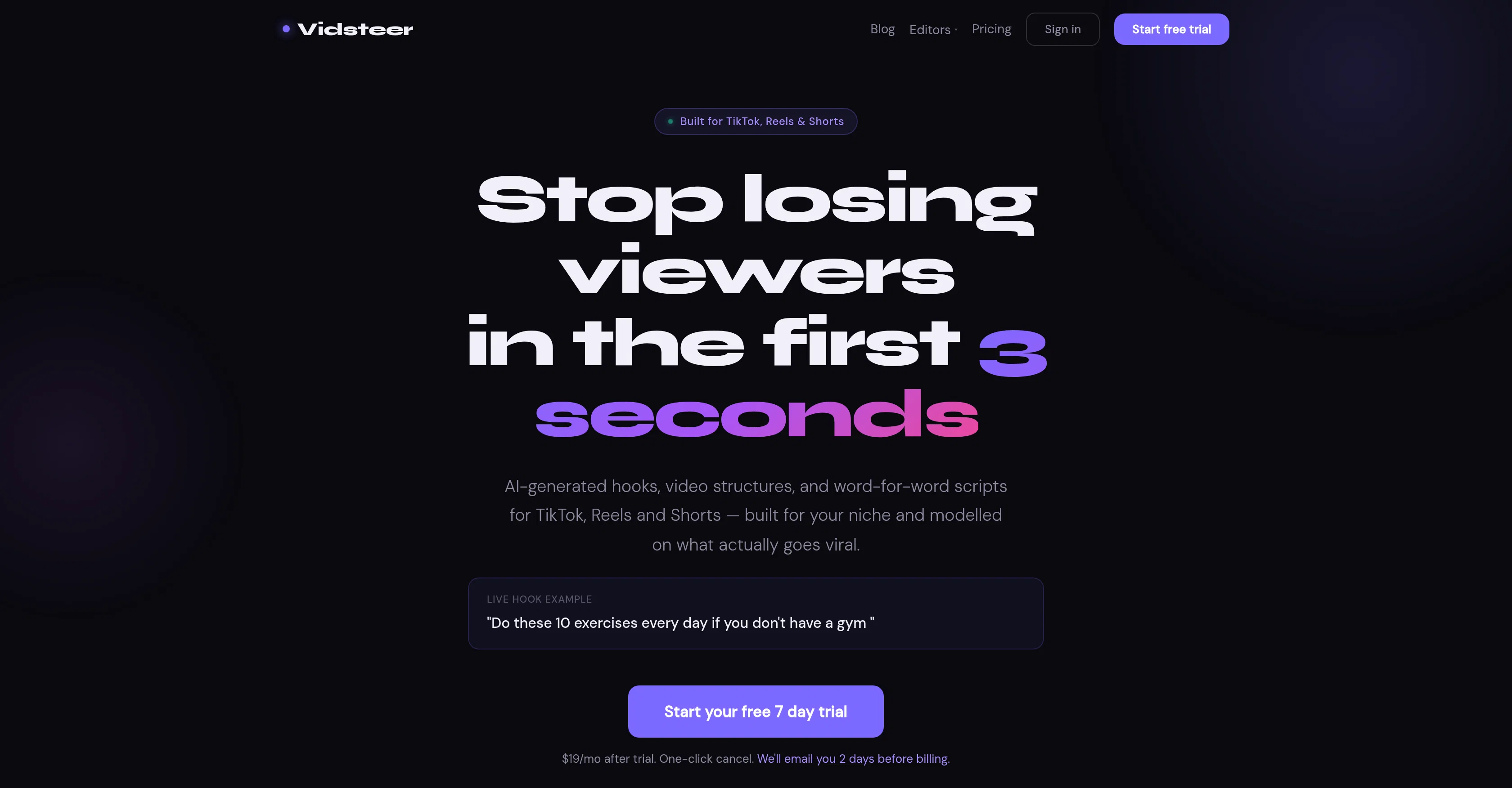 Vidsteer screenshot