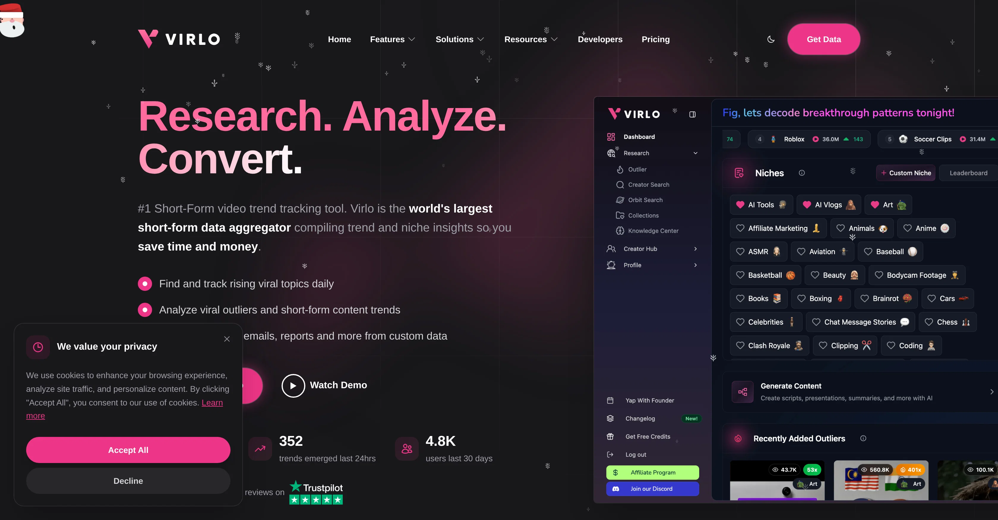 Virlo screenshot