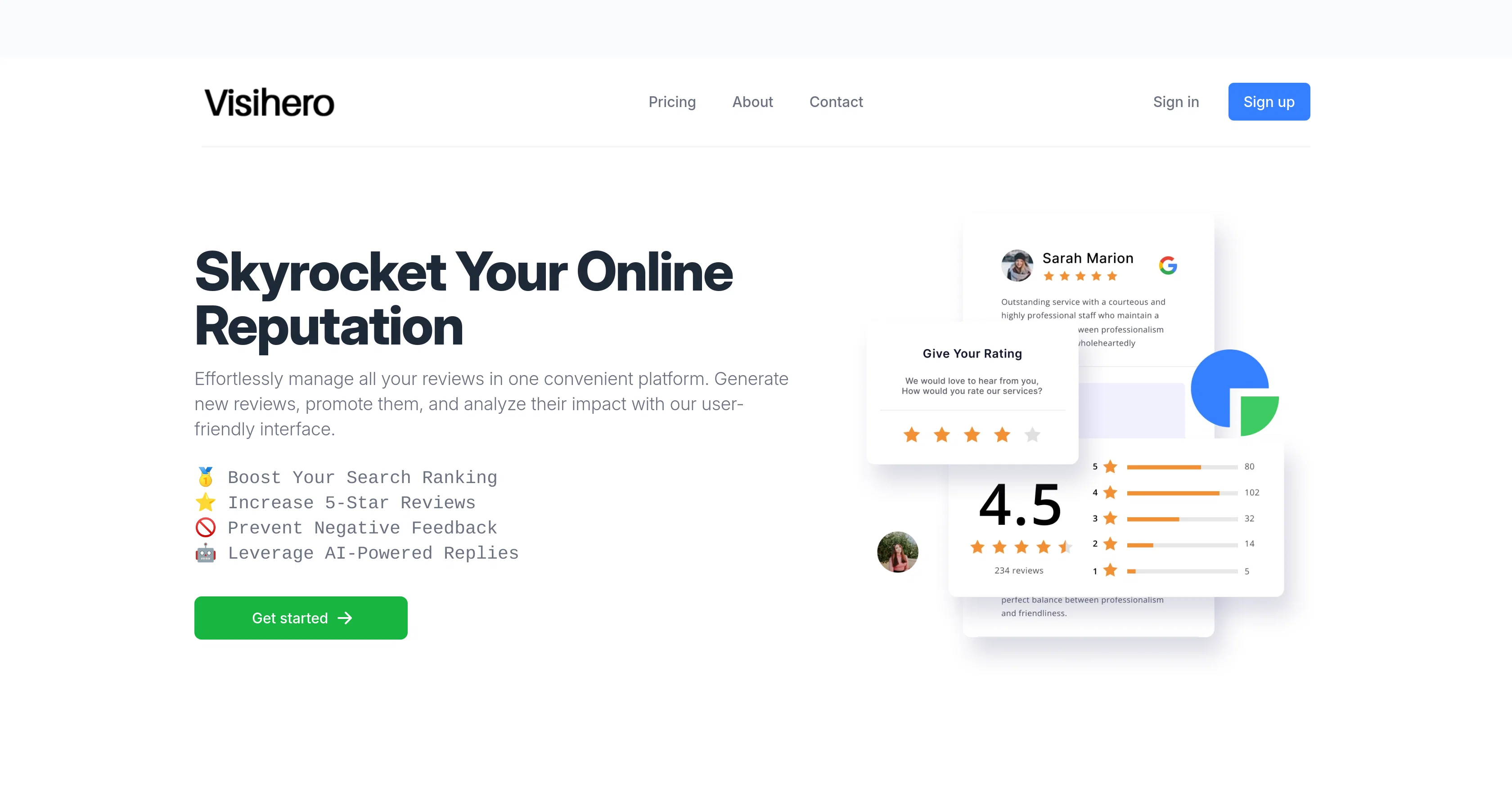 Visihero screenshot