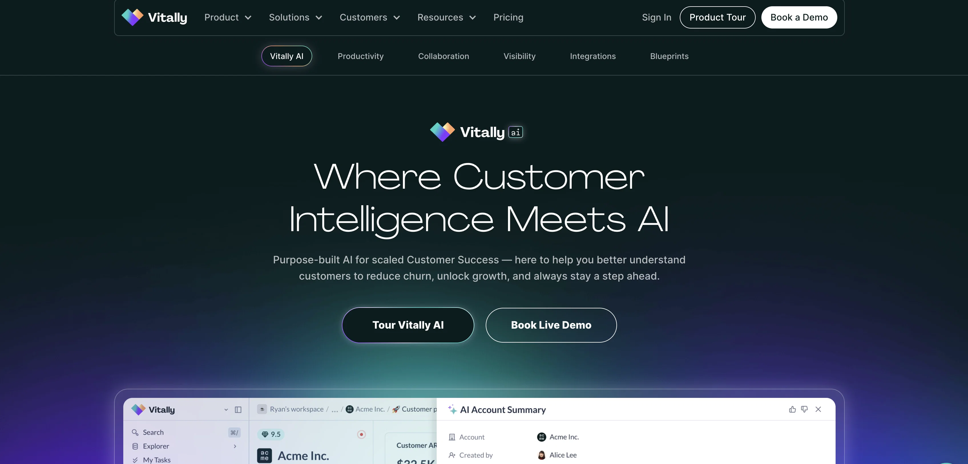 Vitally AI screenshot