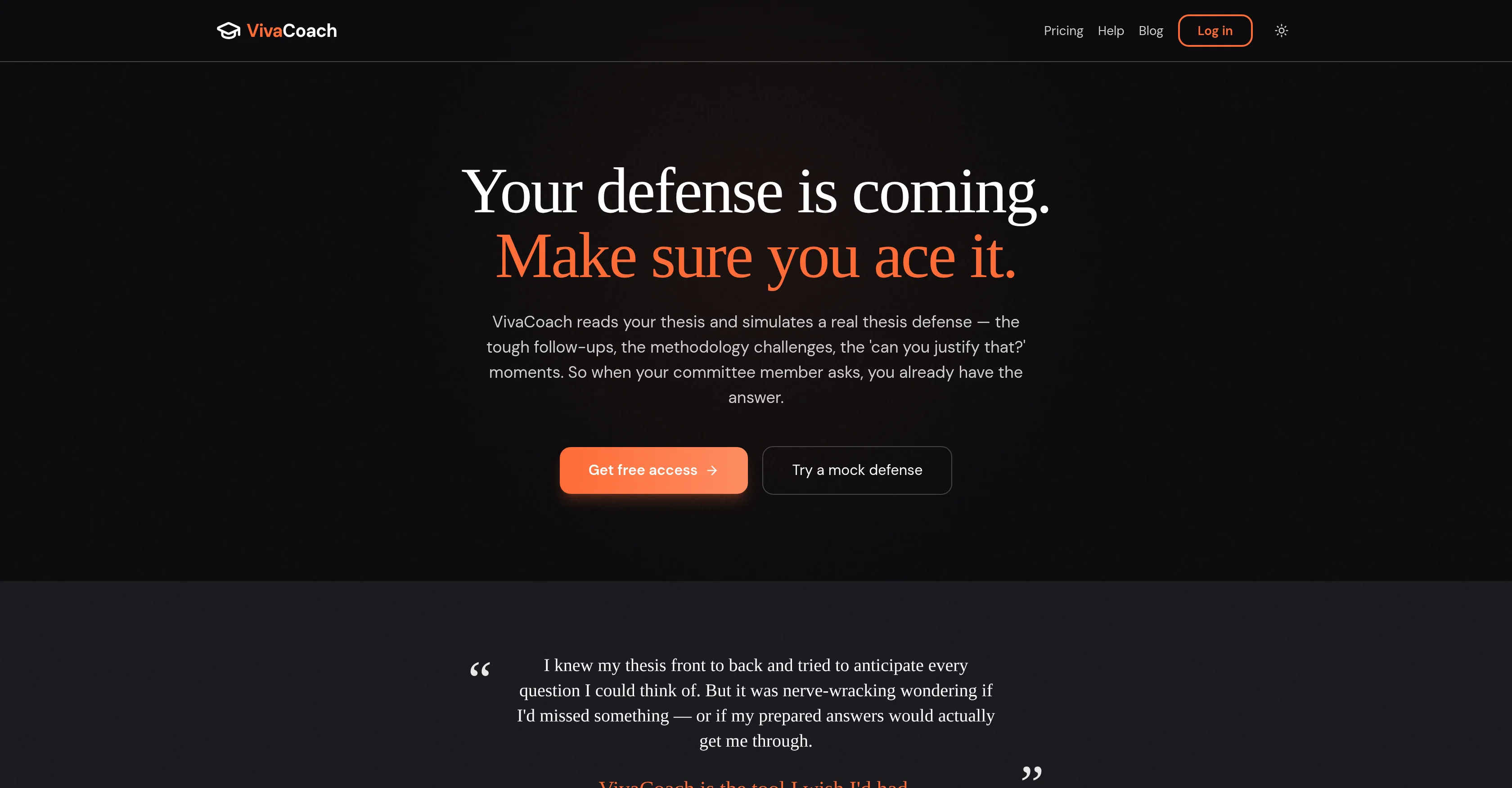 VivaCoach screenshot