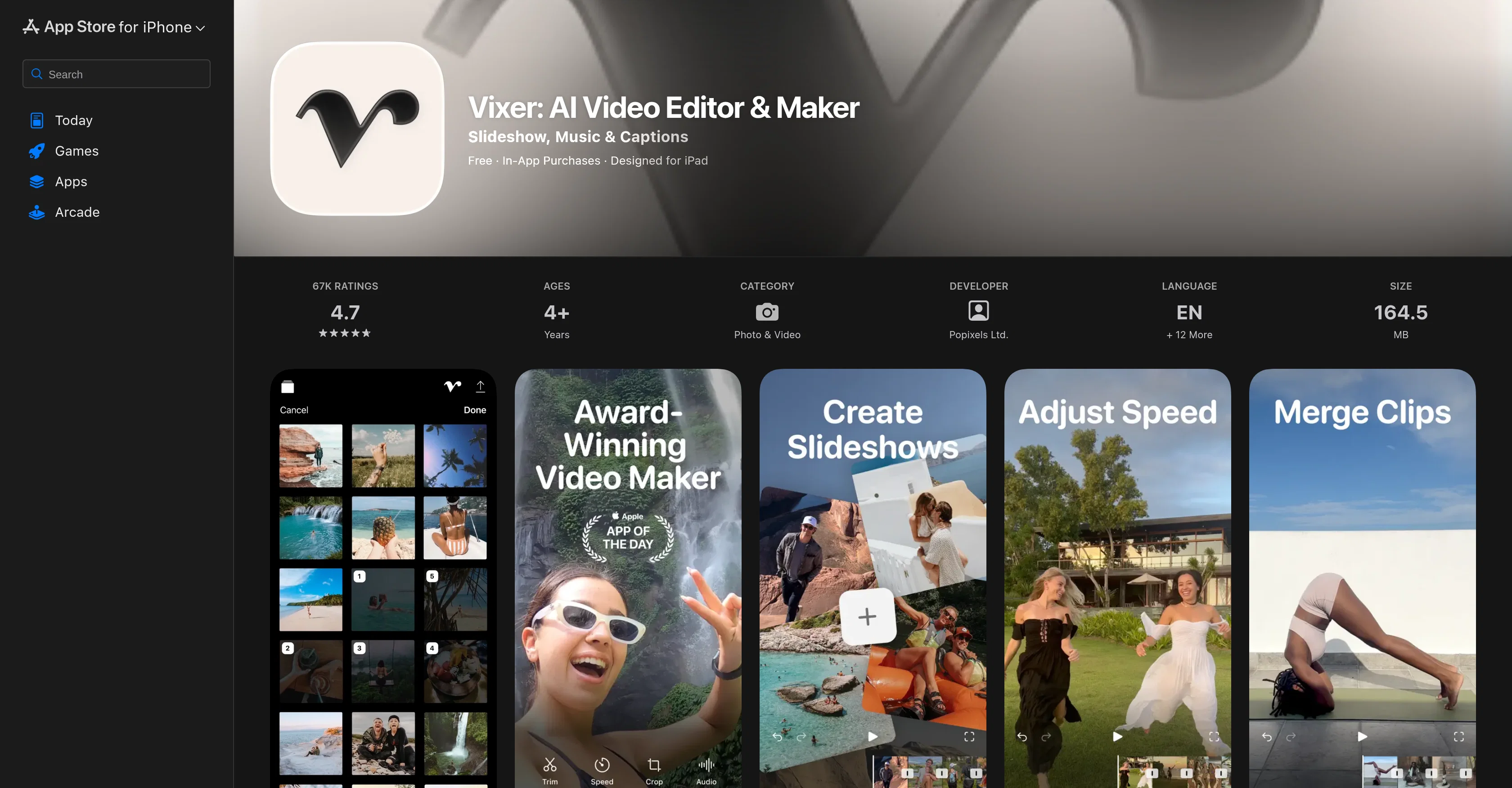 Vixer: AI Video Editor screenshot
