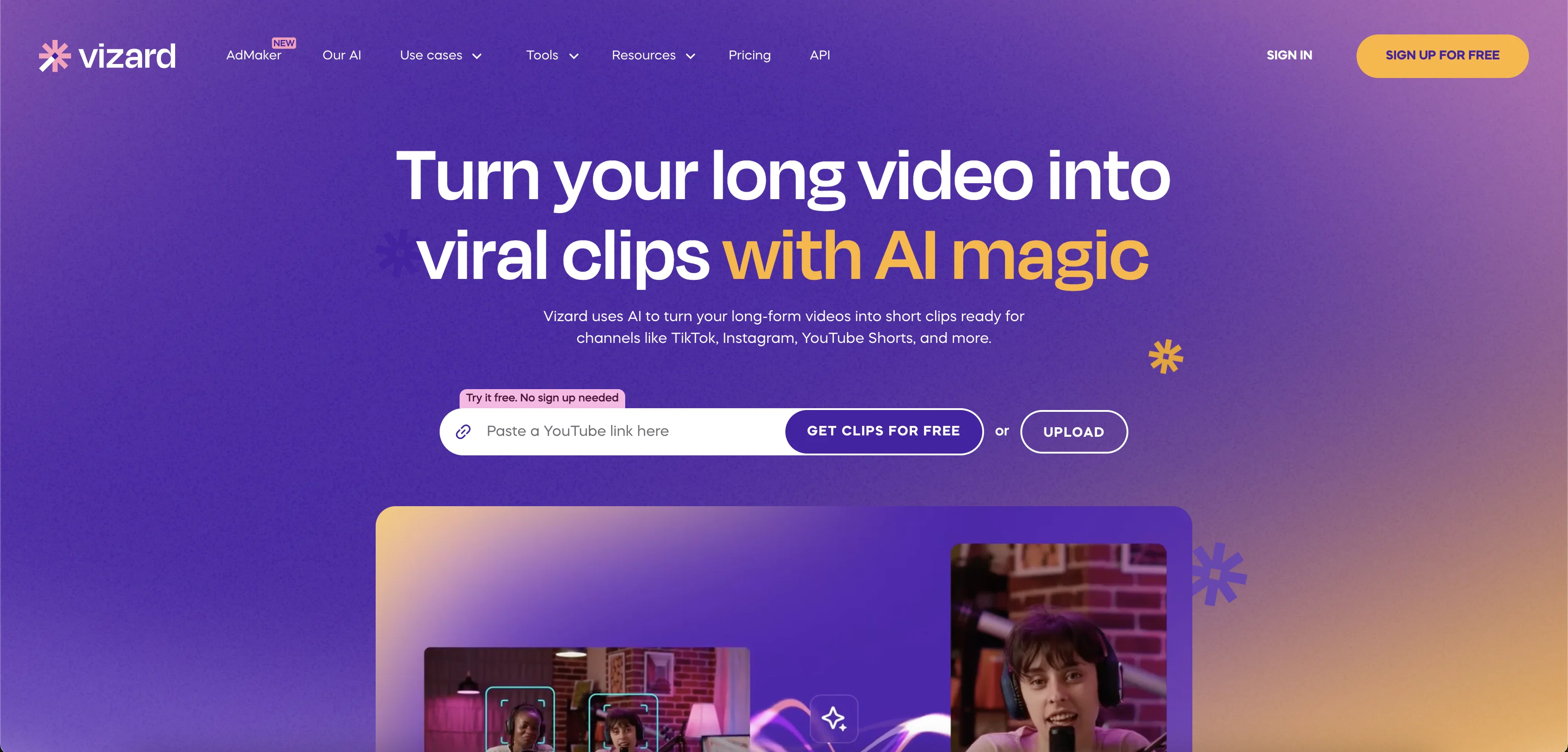 Vizard screenshot
