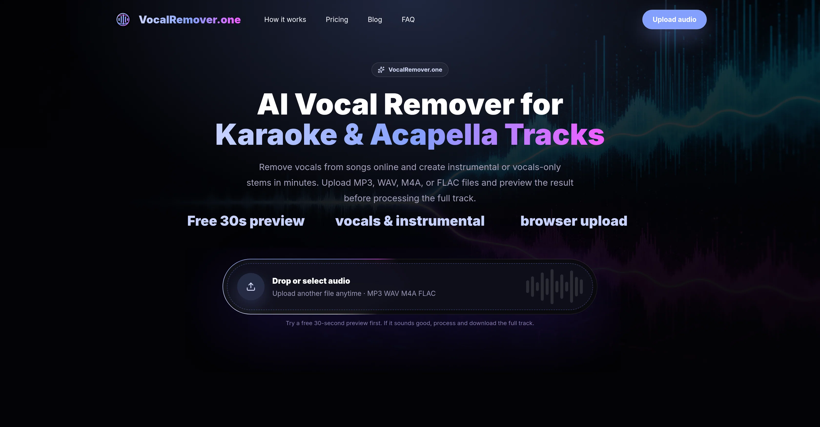 VocalRemover.one screenshot