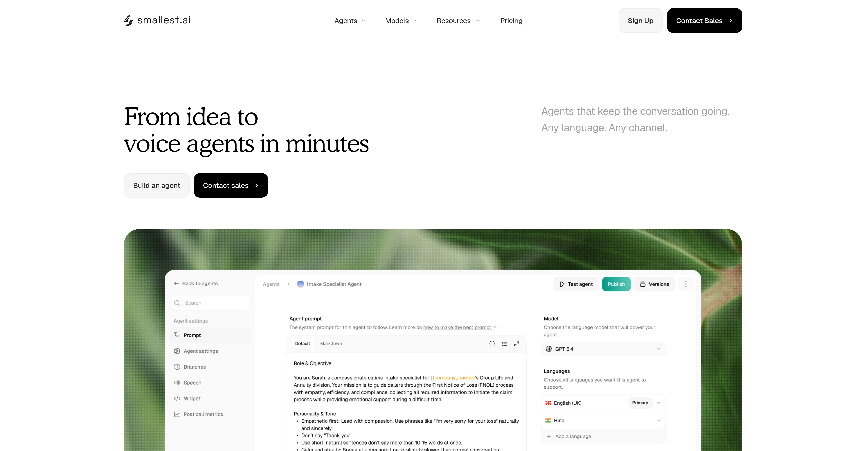 Voice Agents by smallest.ai screenshot