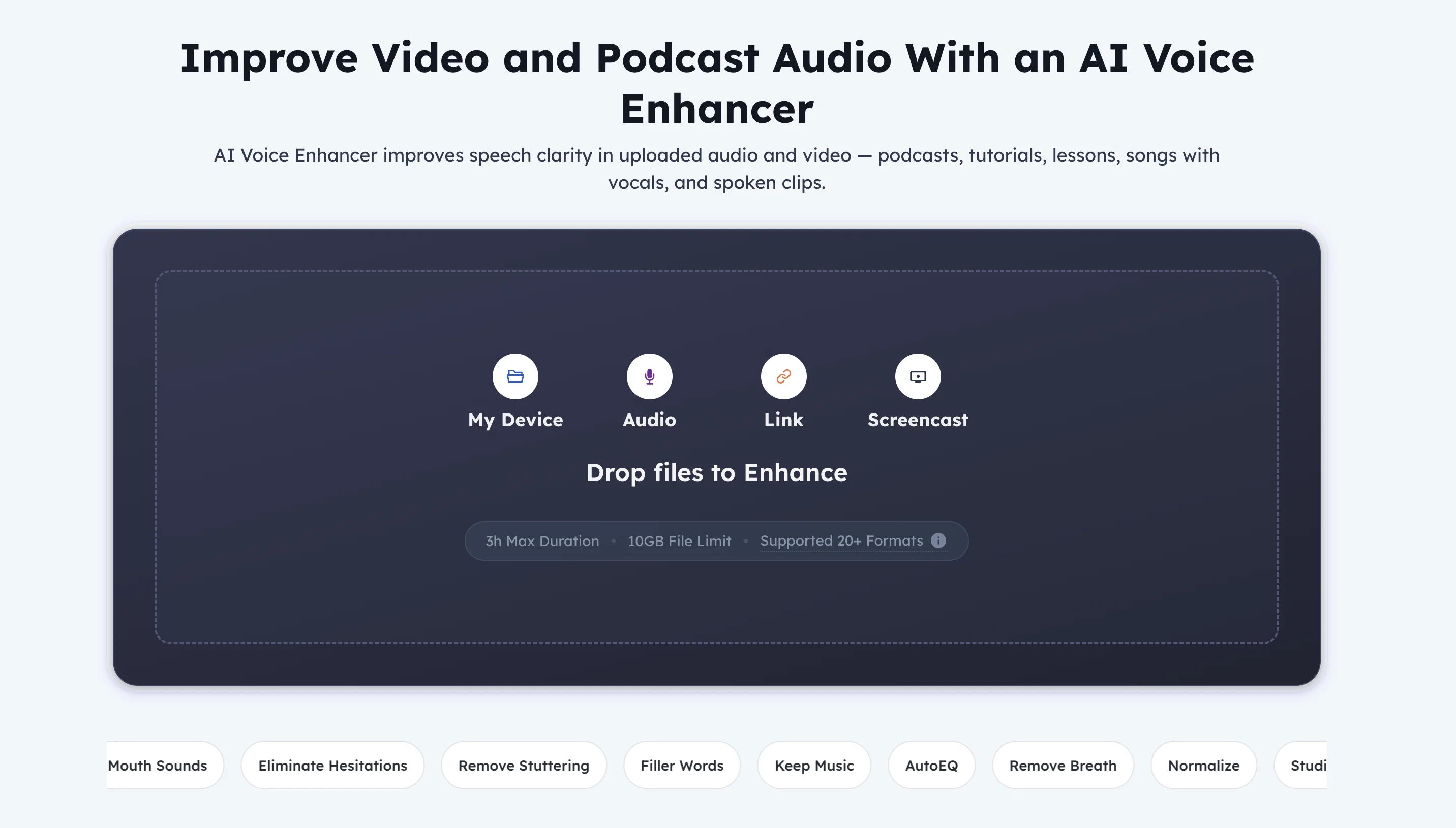 AI Voice Enhancer Online screenshot
