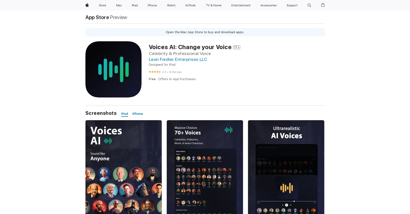 Voices AI screenshot