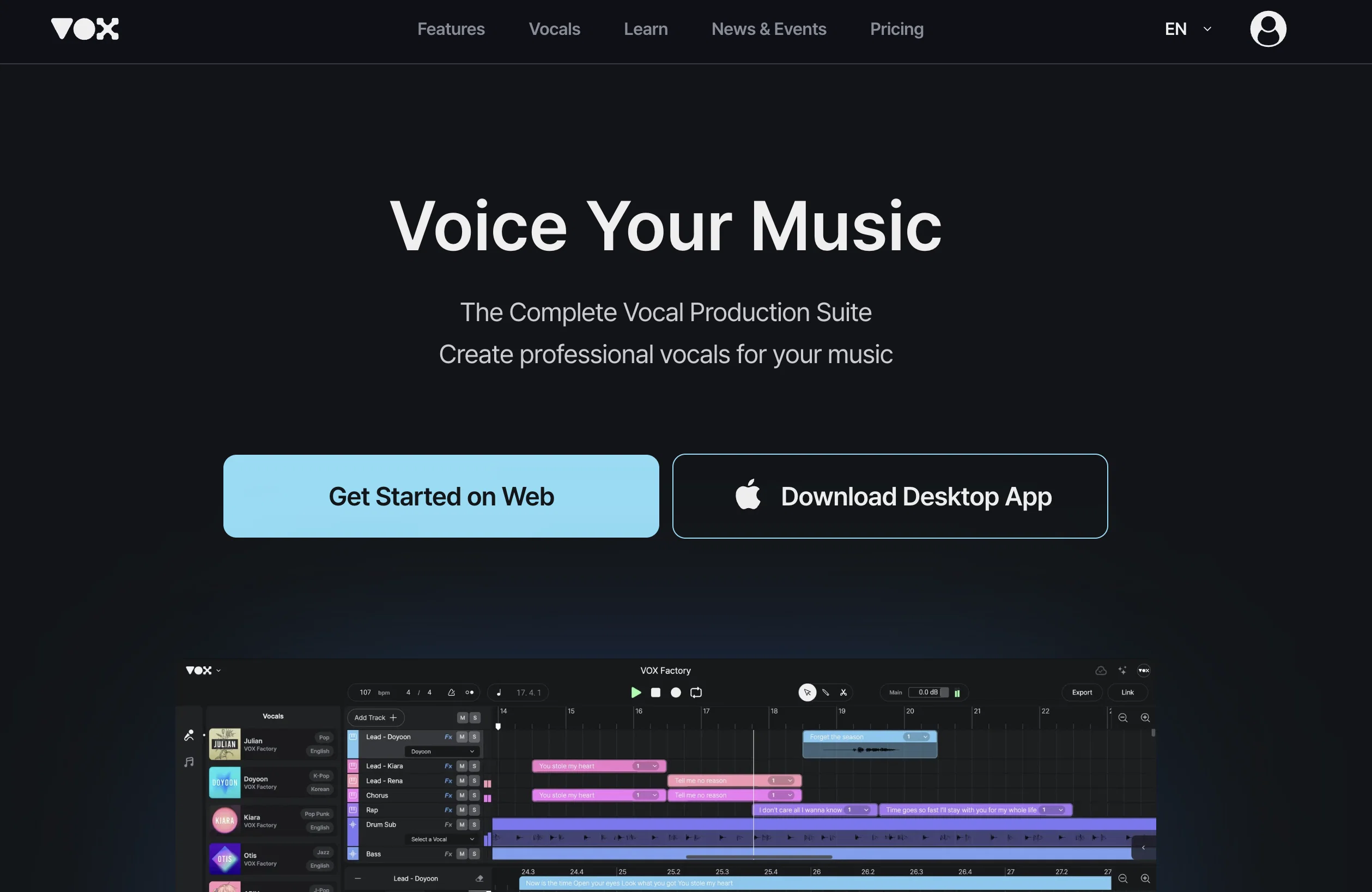 VOX Factory screenshot