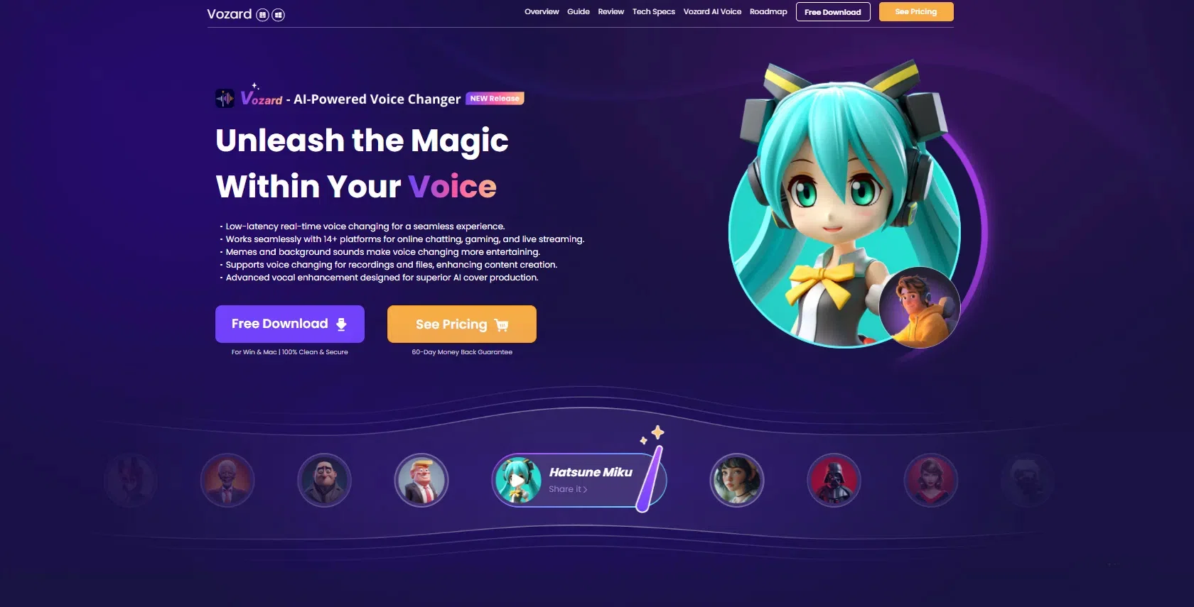 Vozard screenshot