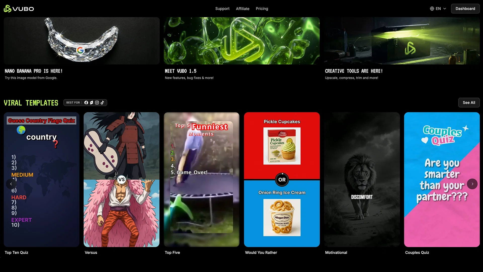 VUBOv1.5.0 screenshot