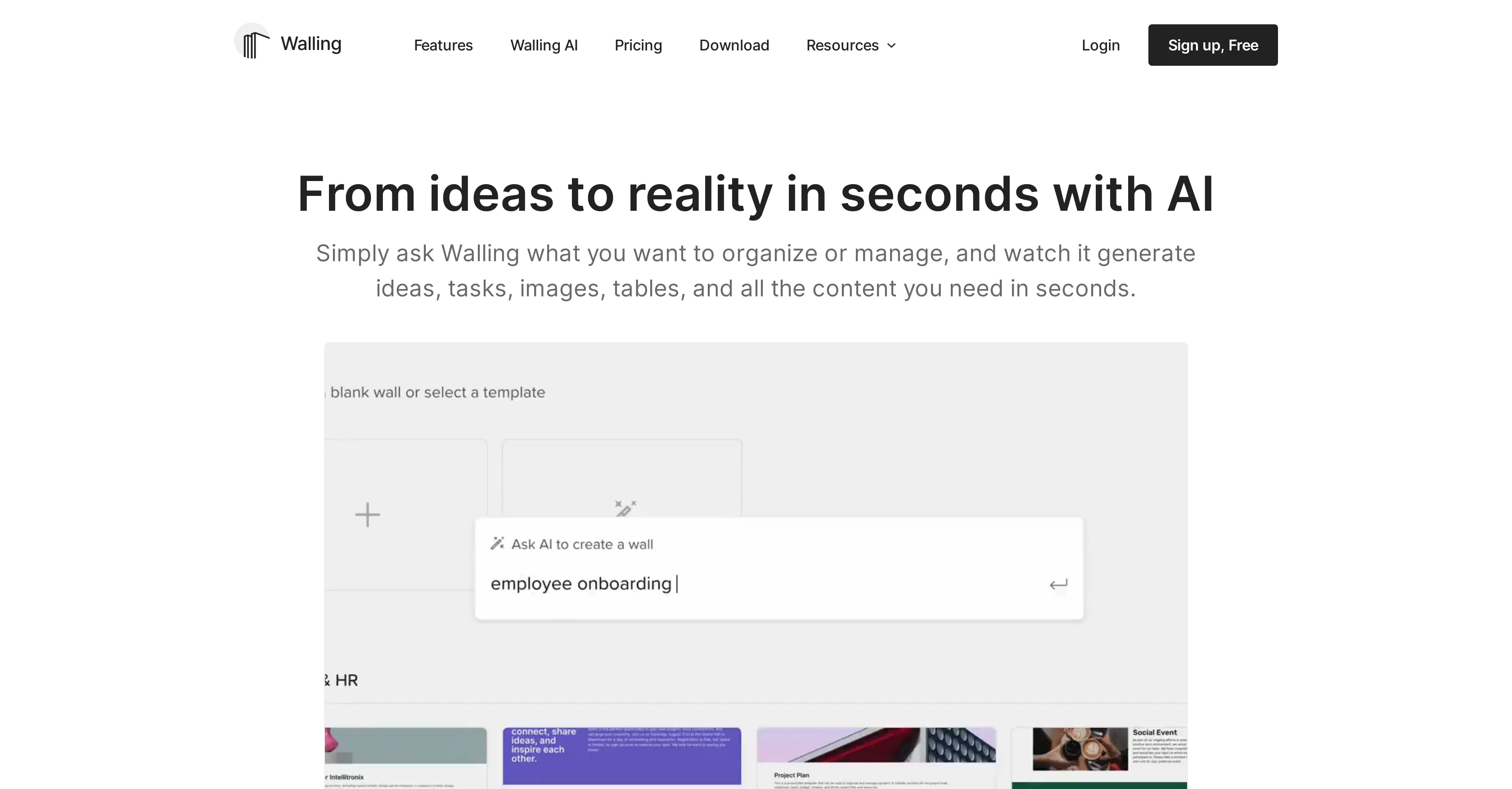 Walling AI screenshot