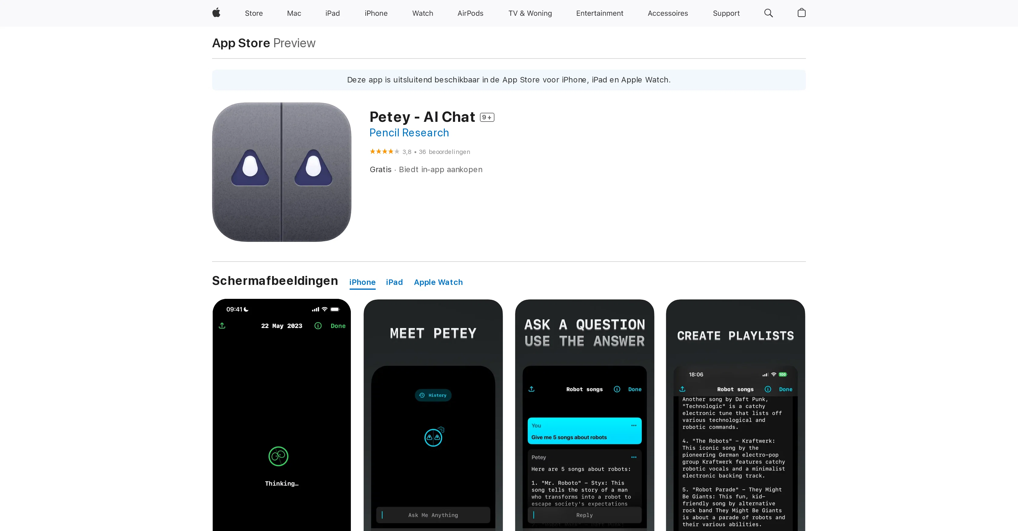 WatchGPT screenshot