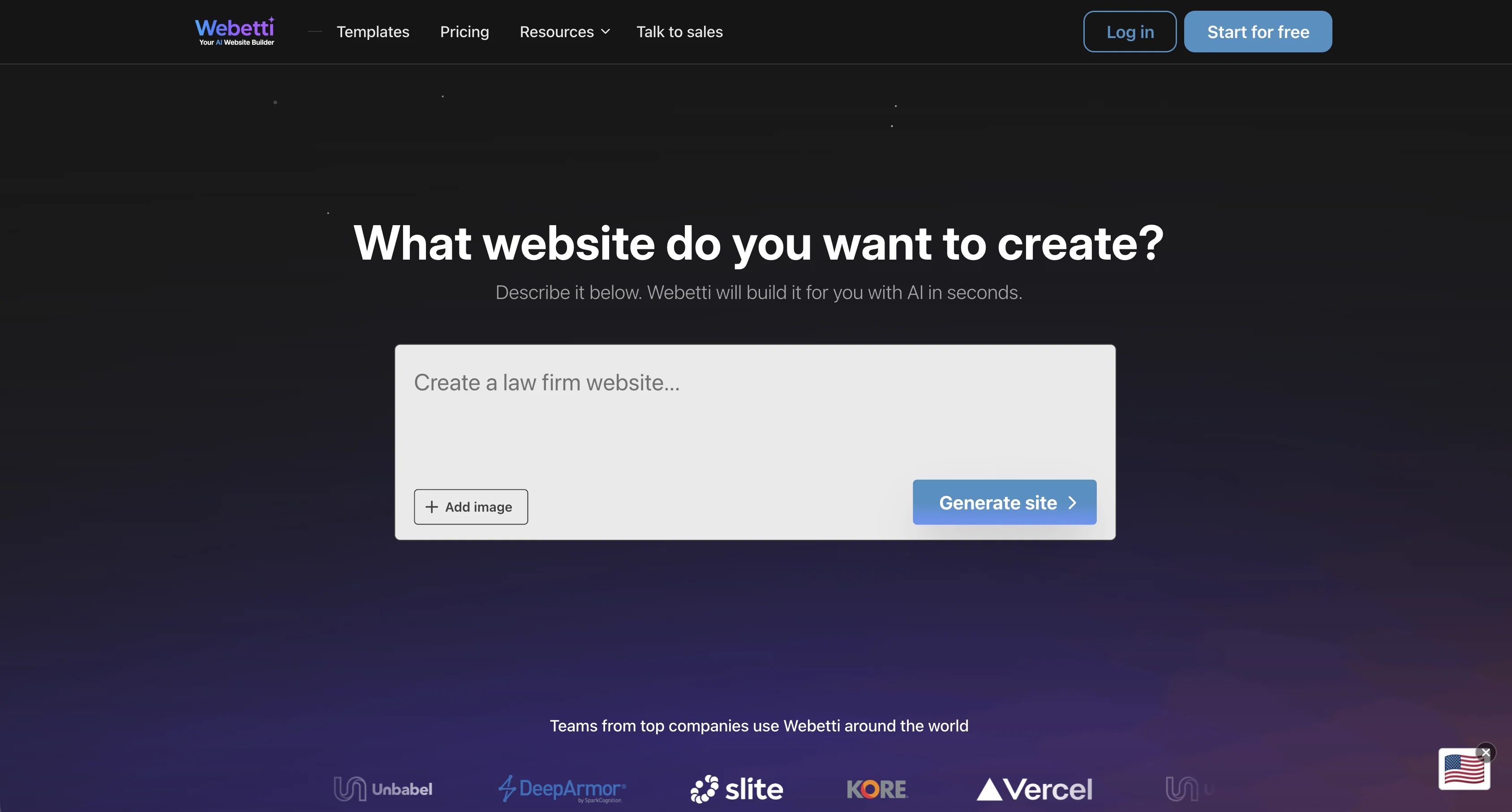 Webetti screenshot