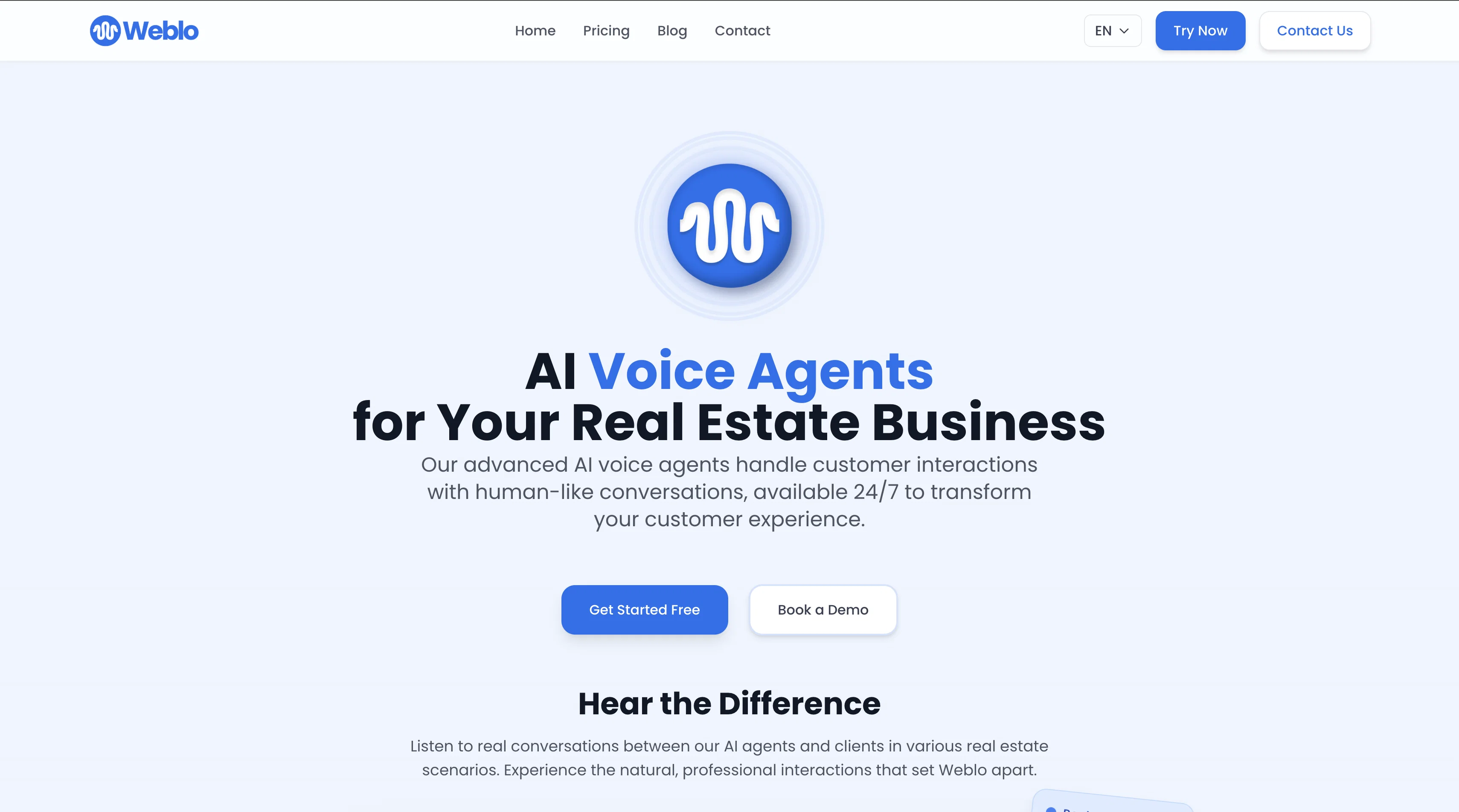 Weblo AI screenshot
