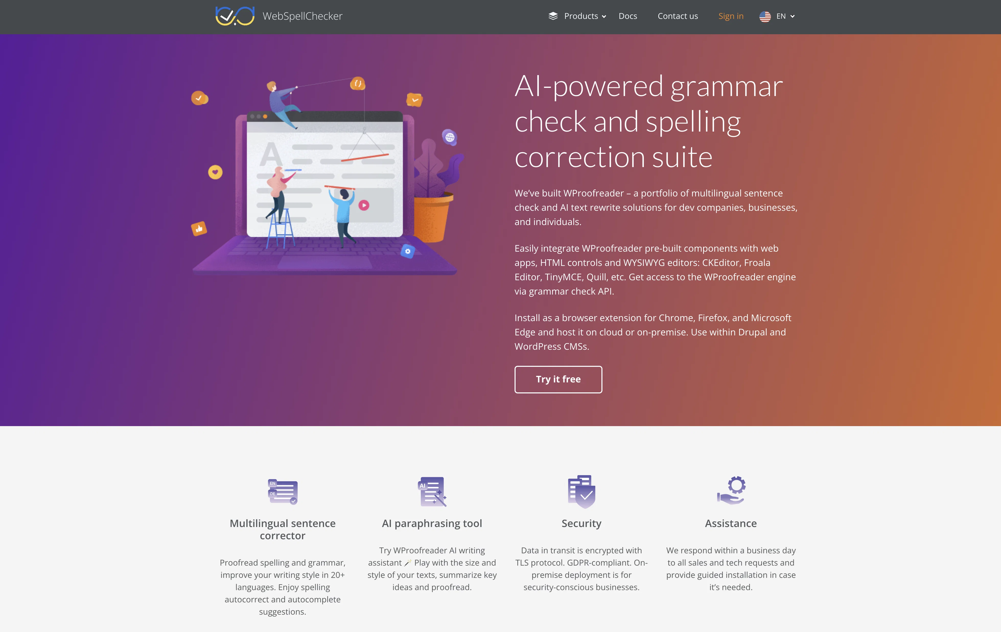 WebSpellChecker screenshot