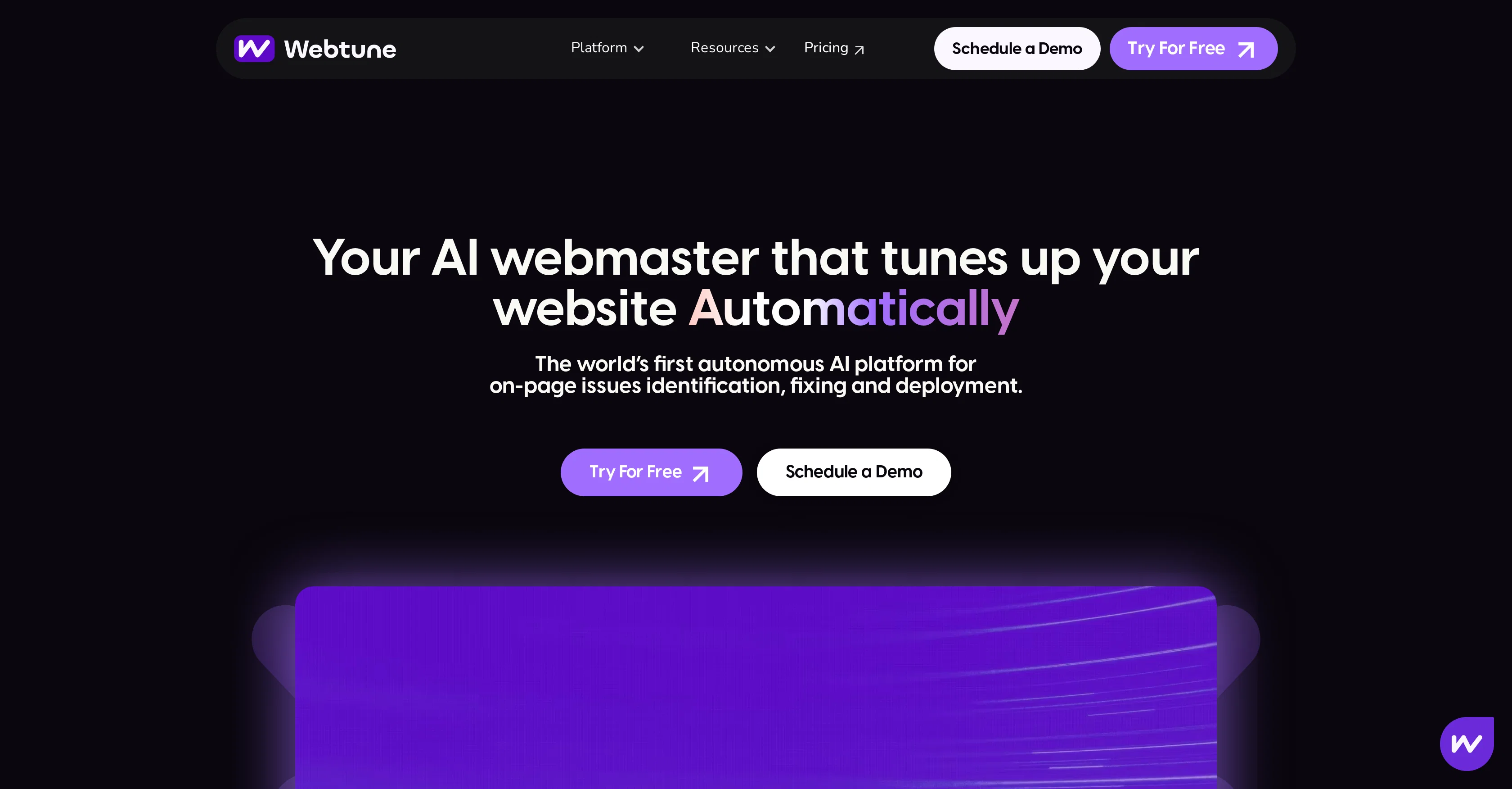 Webtune AI screenshot
