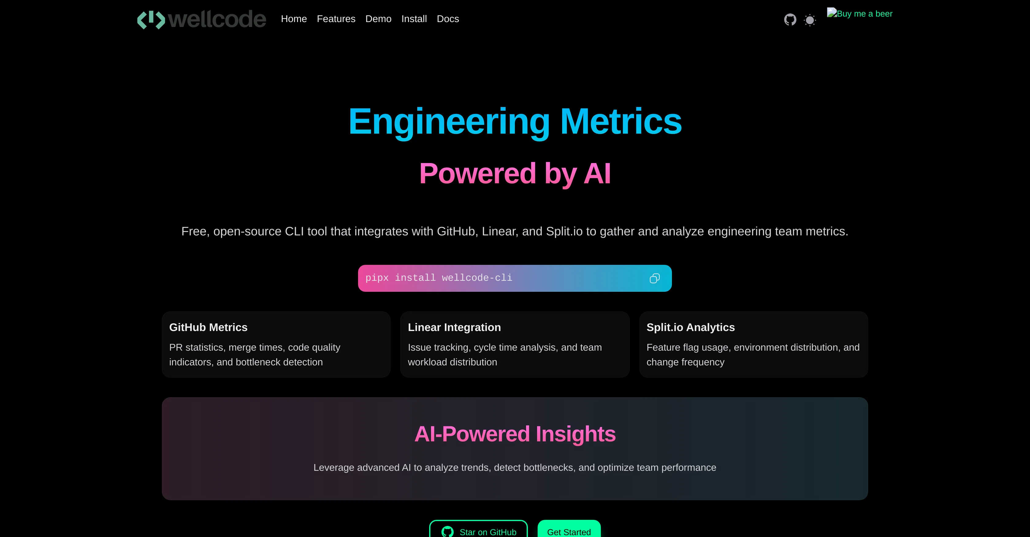 Wellcode CLI screenshot