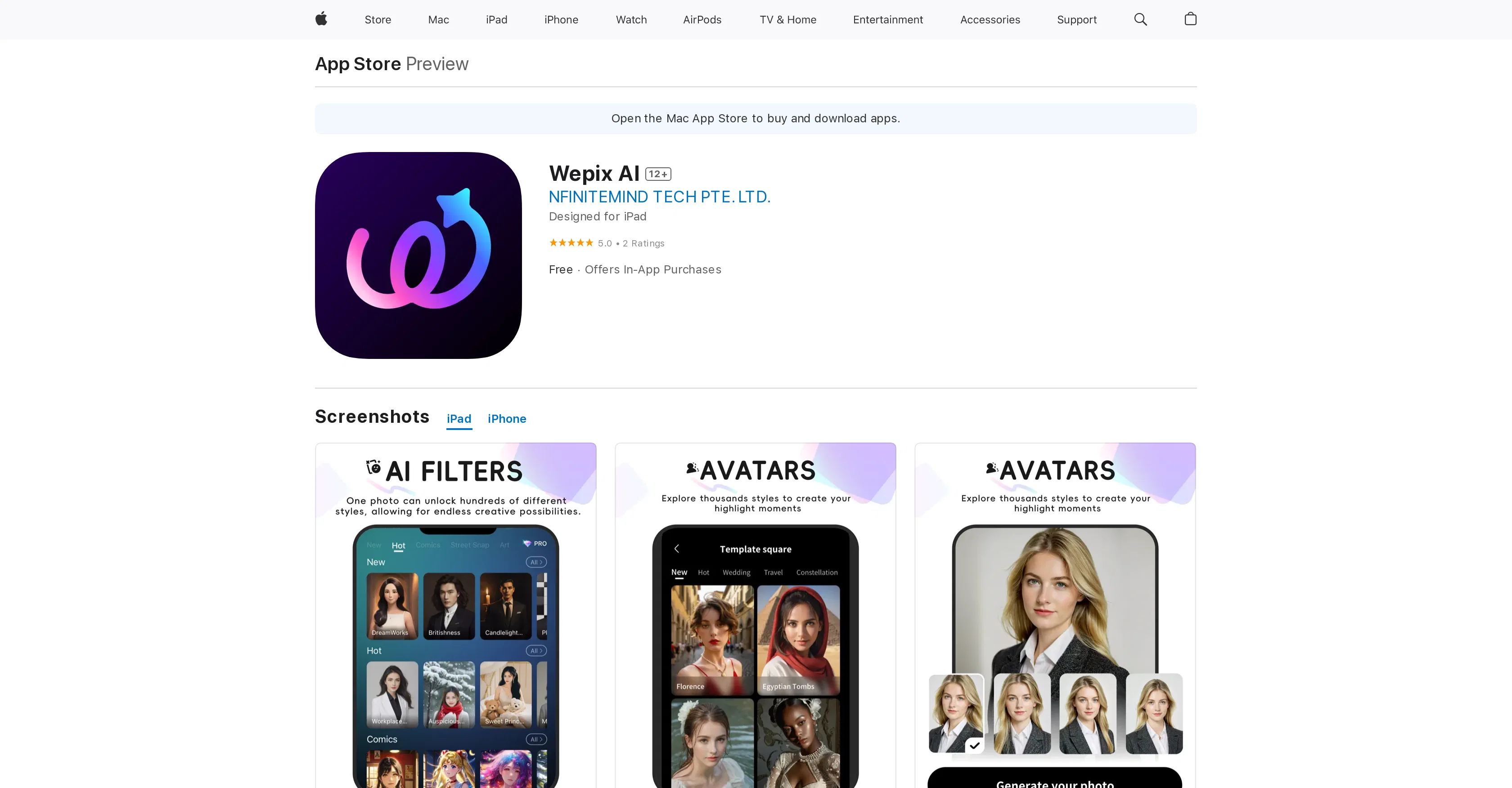 Wepix screenshot