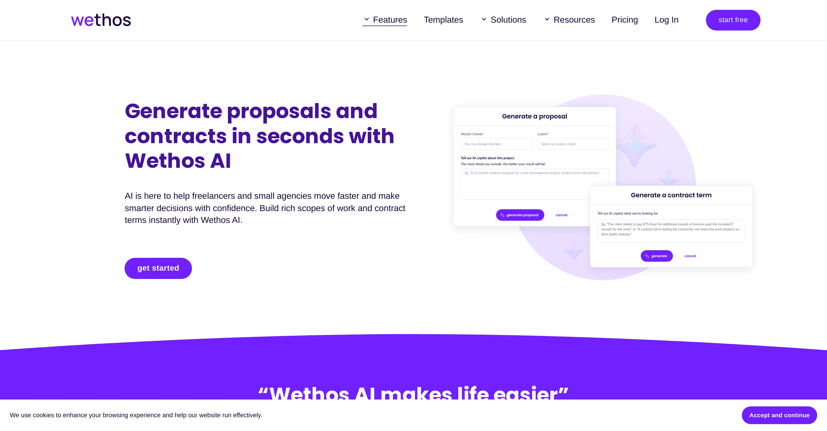 Wethos Proposals screenshot
