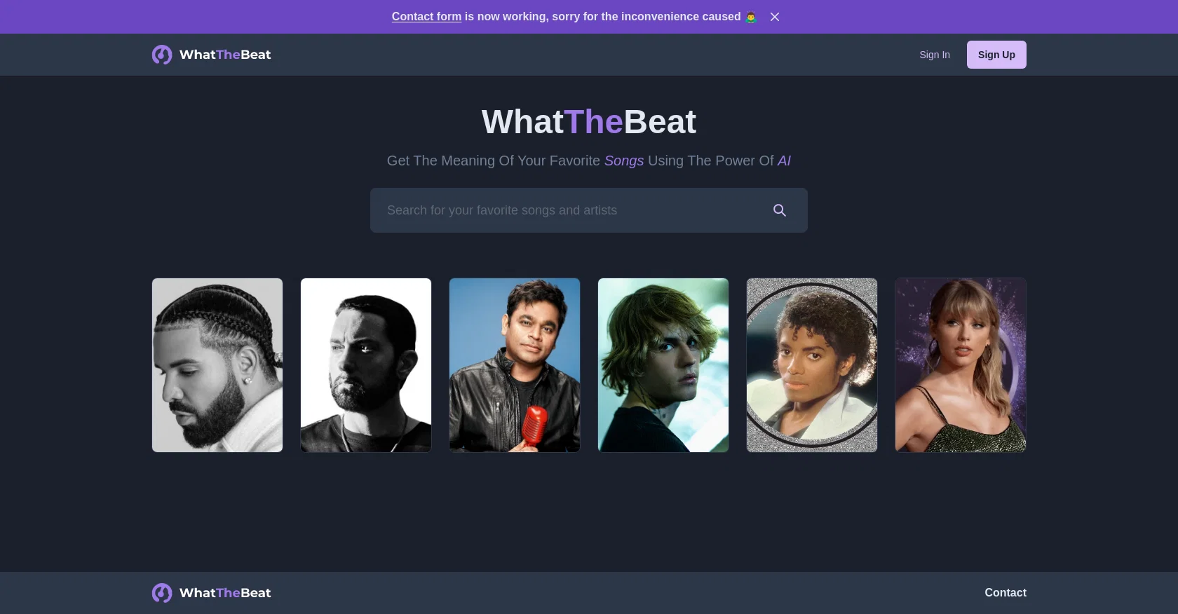 Whatthebeat screenshot