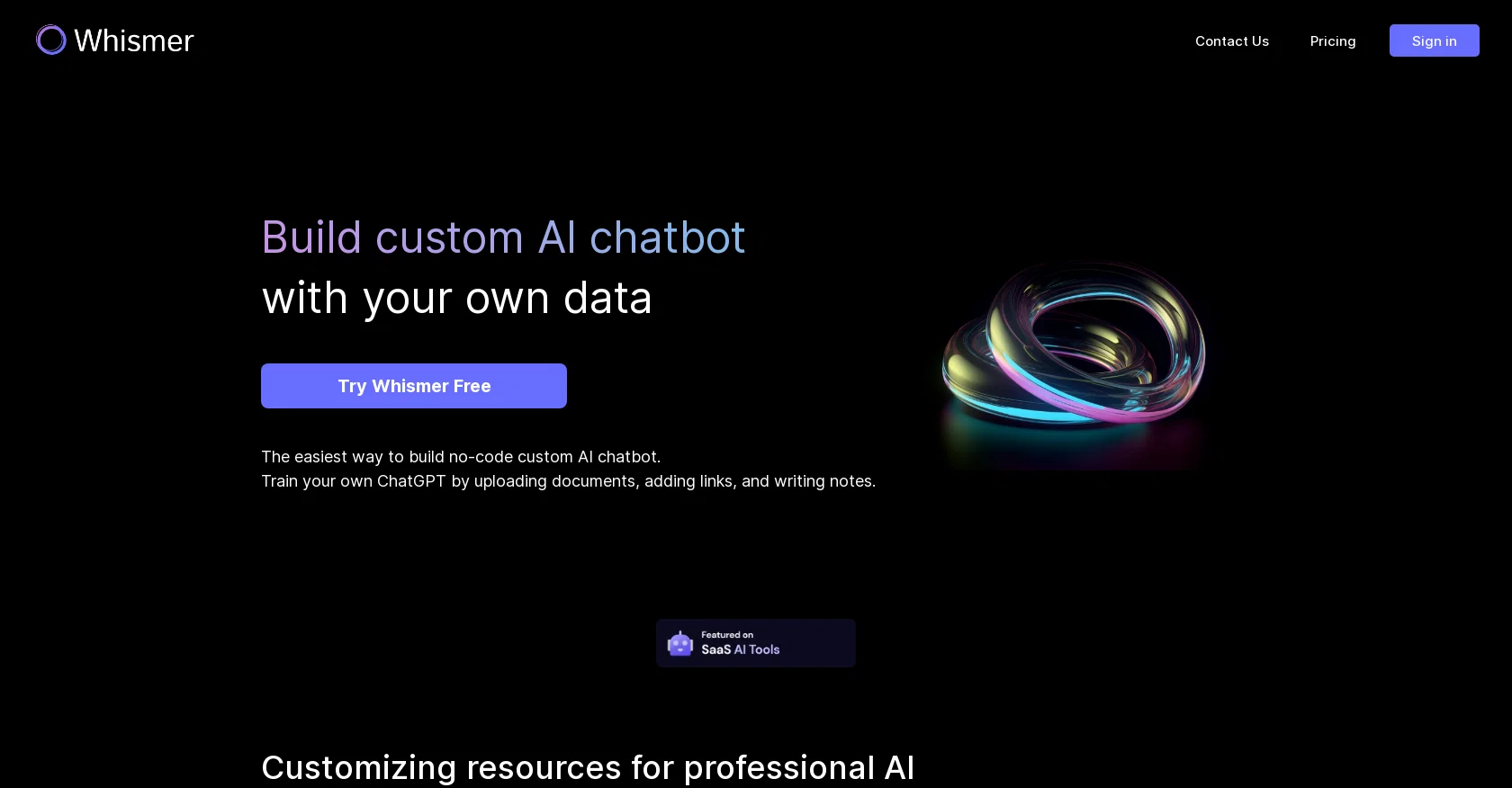 Whismer screenshot